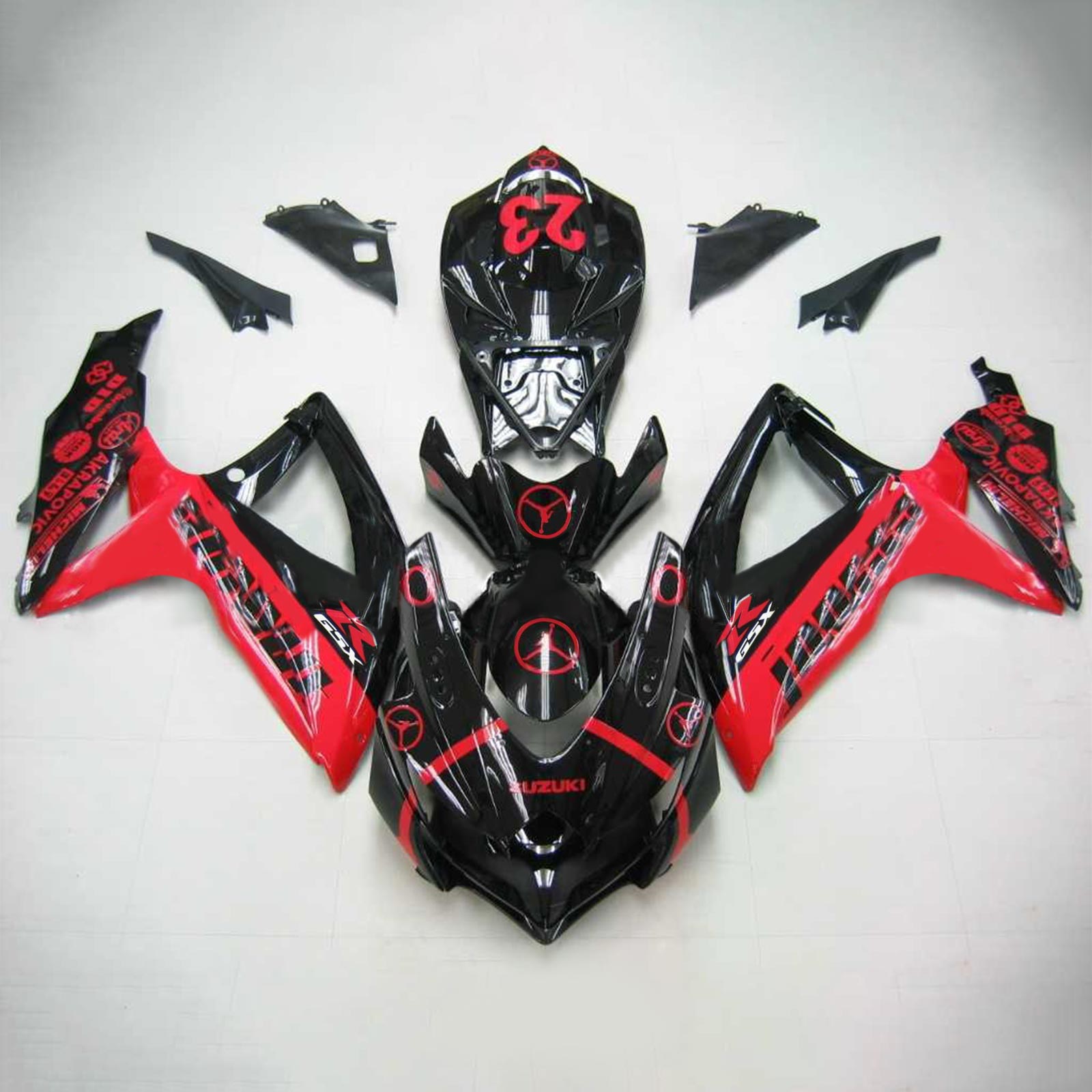 2008-2010 Suzuki GSXR 600/750 K8 Amotopart Injection Fairing Kit Bodywork Plastic ABS #111