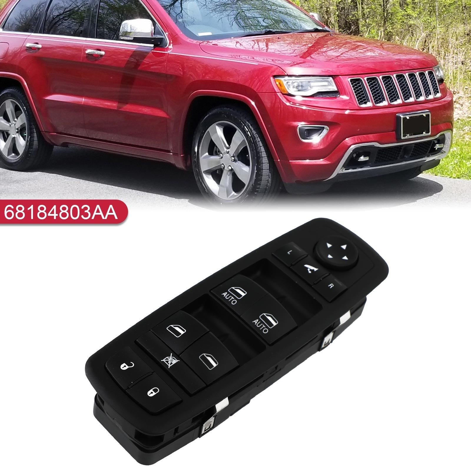 Commutateur de fenêtre principale de puissance de commande électrique 68184803AA pour Jeep Grand Cherokee générique