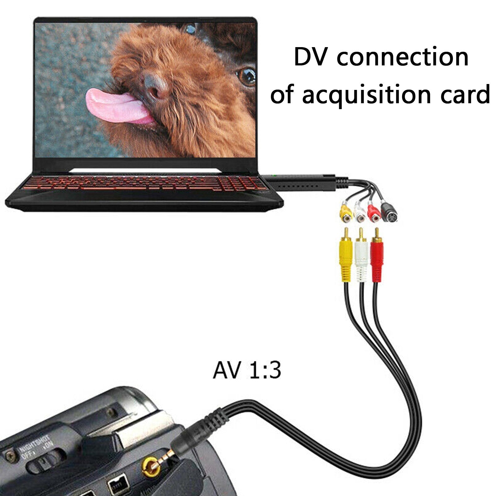 USB 2.0 Audio TV Video VHS to DVD VCR PC HDD Converter Adapter Capture Card