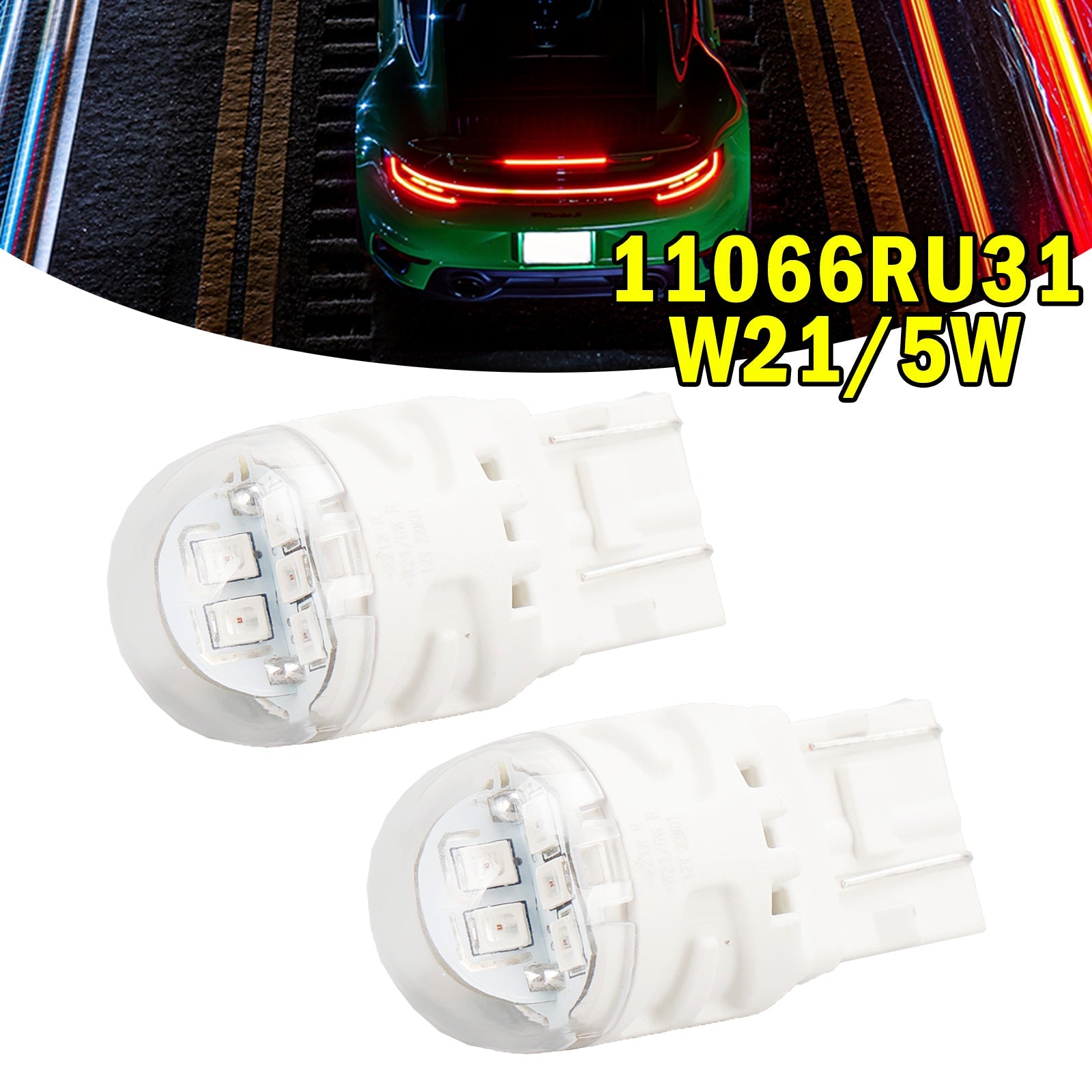 Voor Philips 11066RU31B2 Ultinon Pro3100 LED-ROODW21 /5WW3 x16d 12V