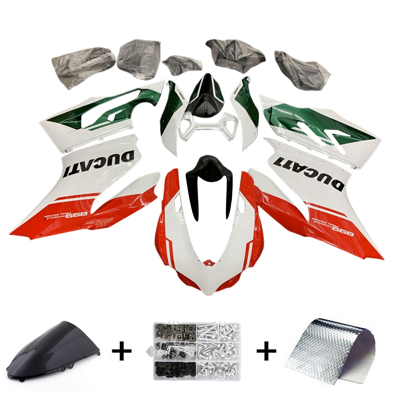 2012-2015 Ducati 1199 899 Injection Fairing Kit Karosseri Plast ABS#121