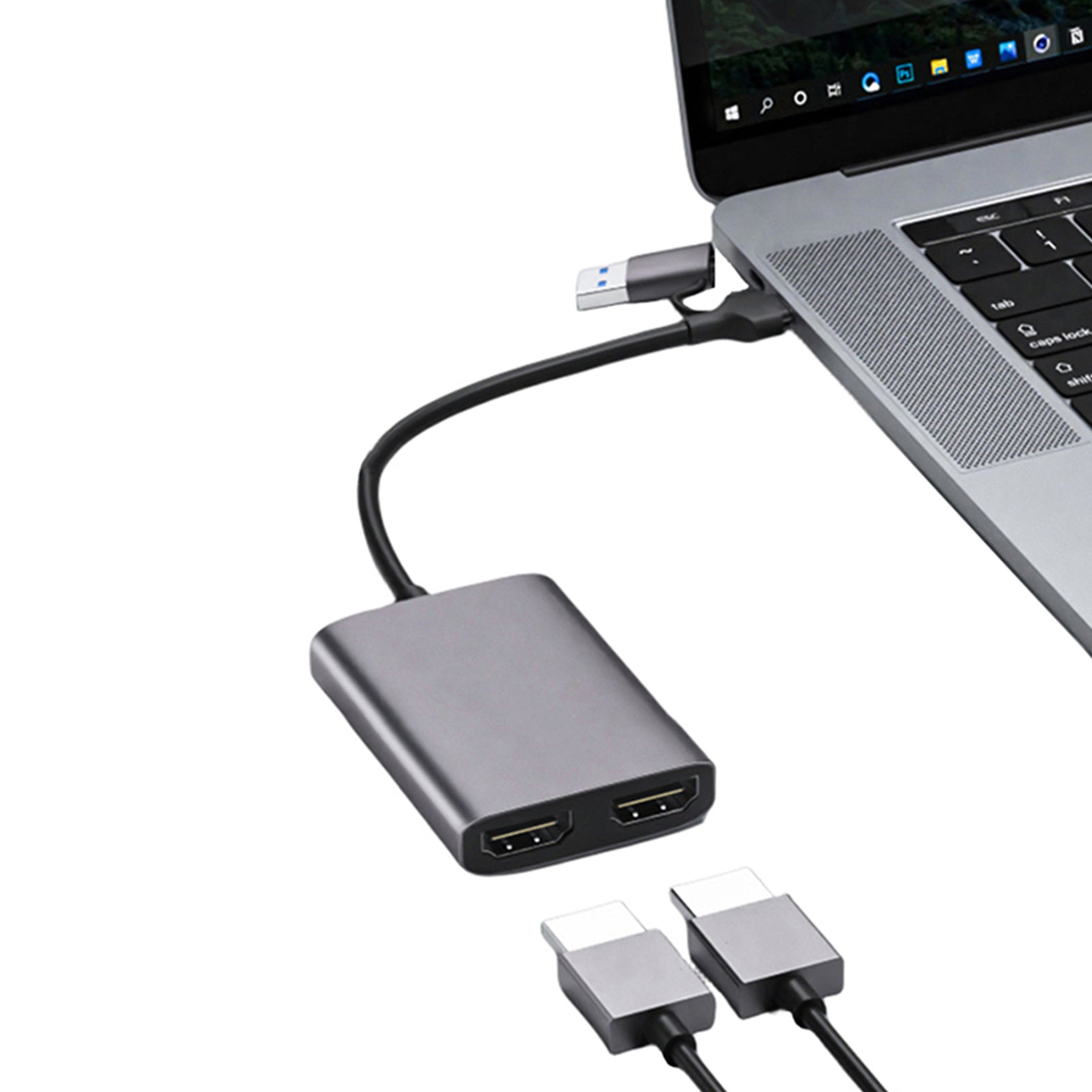 Type C/USB3.0 naar dubbele HDMI-adapter voor Apple M1 M2 Mac Windows Type C/USB3.0 hub