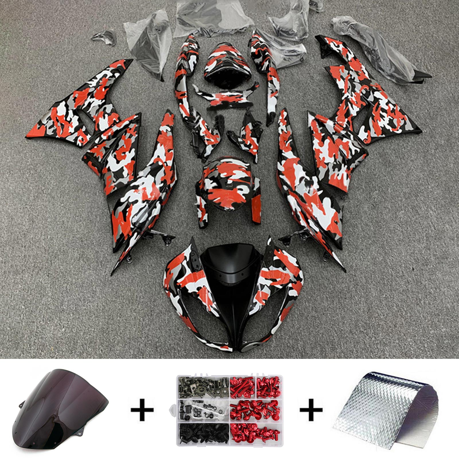 2009-2012 Kawasaki ZX6R 636 Kit de carenado Carrocería Plástico ABS