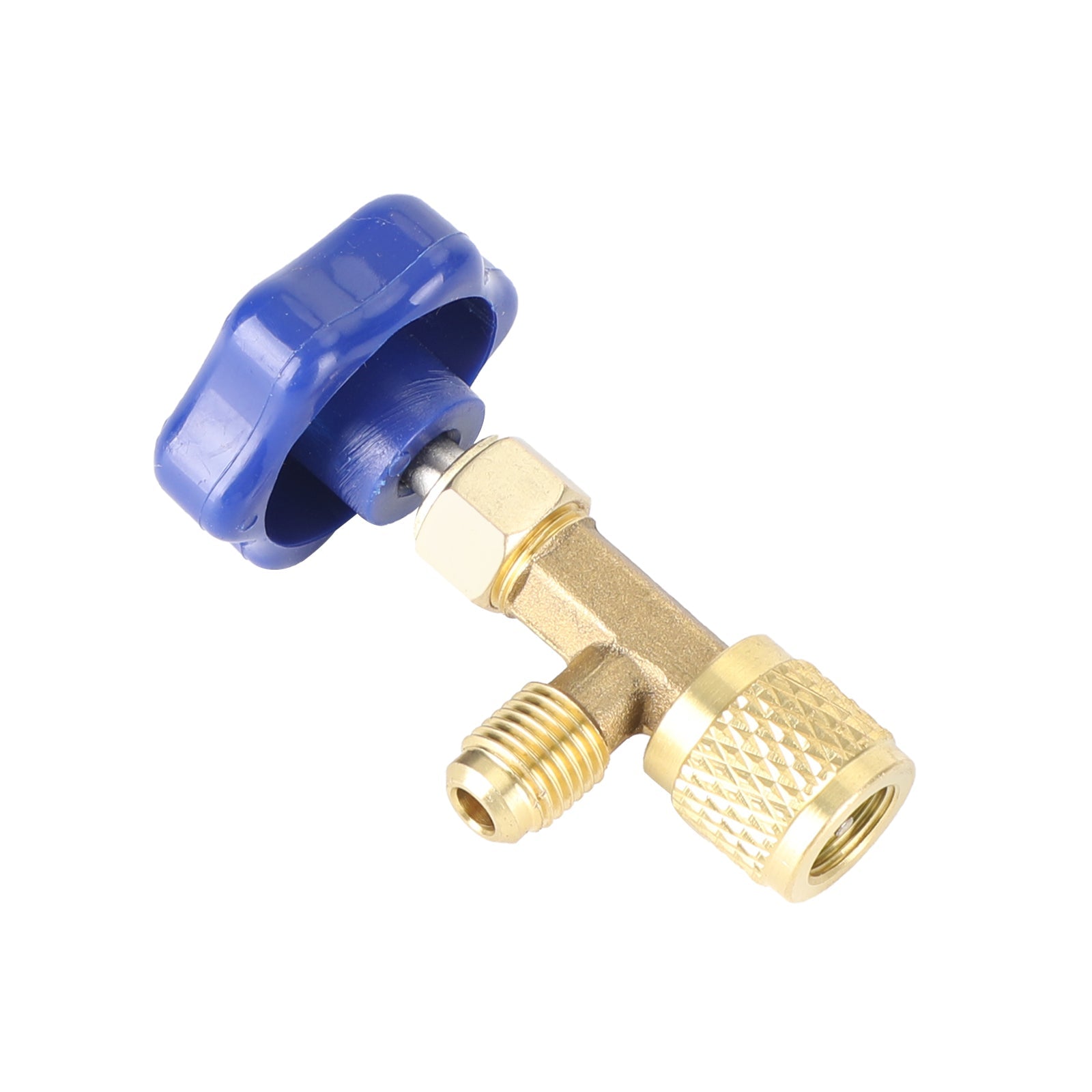 Voor R22 R134A R410A Gas Koelmiddel Ac Kan Kraan Flesopener 1/4Sae Blauw