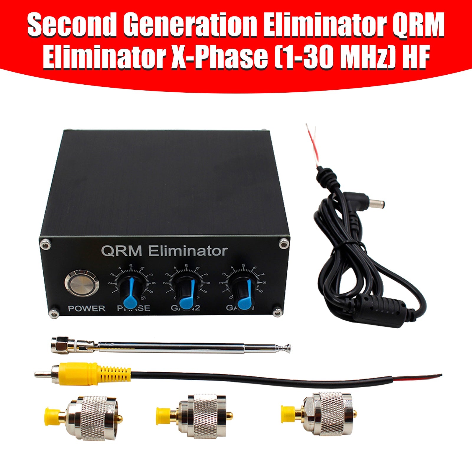 Tweede generatie Eliminator QRM Eliminator X-Phase (1-30 MHz) HF-banden Box