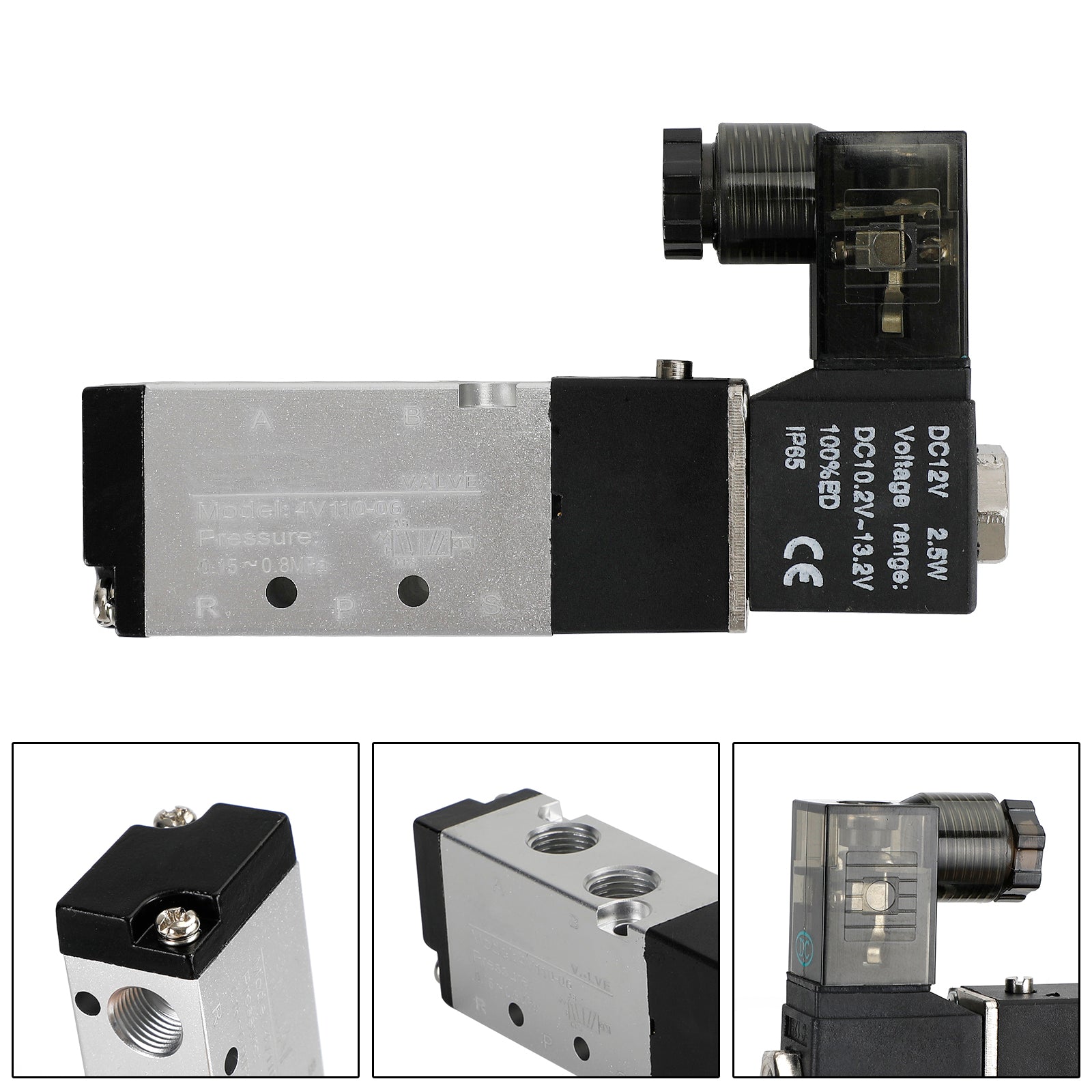 Pneumatisch elektrisch magneetventiel 4V110-06 2 posities 5-weg PT 1/8"