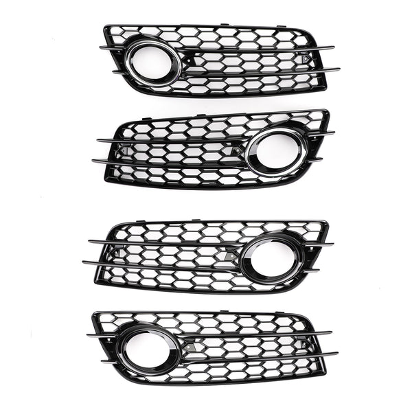 A4 S-LINE S4 2008-2012 Audi Honeycomb Style Fog Light Grill Replacement Grille Bumper