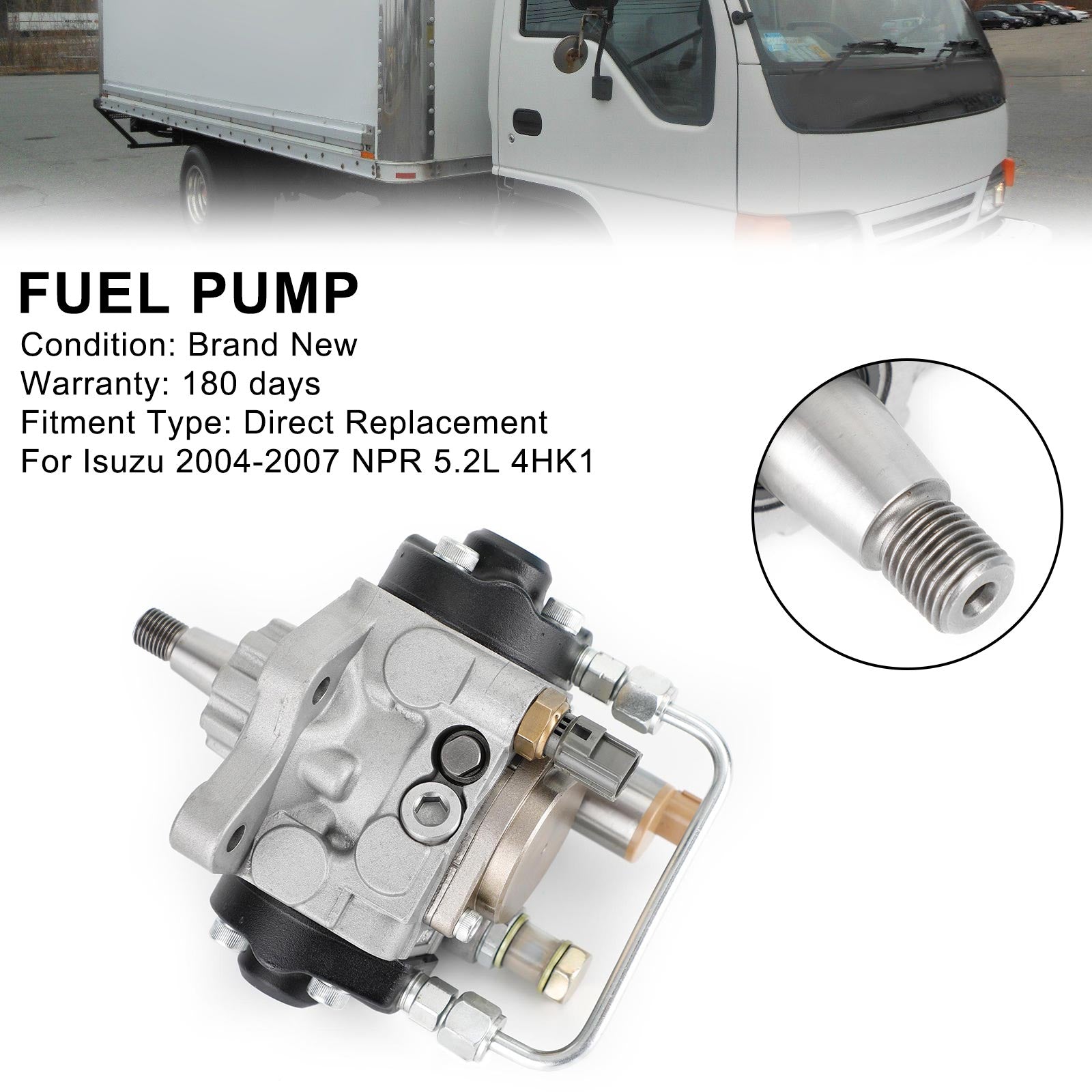 2004-2007 Isuzu 5.2L NPR 4HK1 Diesel 2940000267 Fuel Pump 294000-0266 Fedex Express