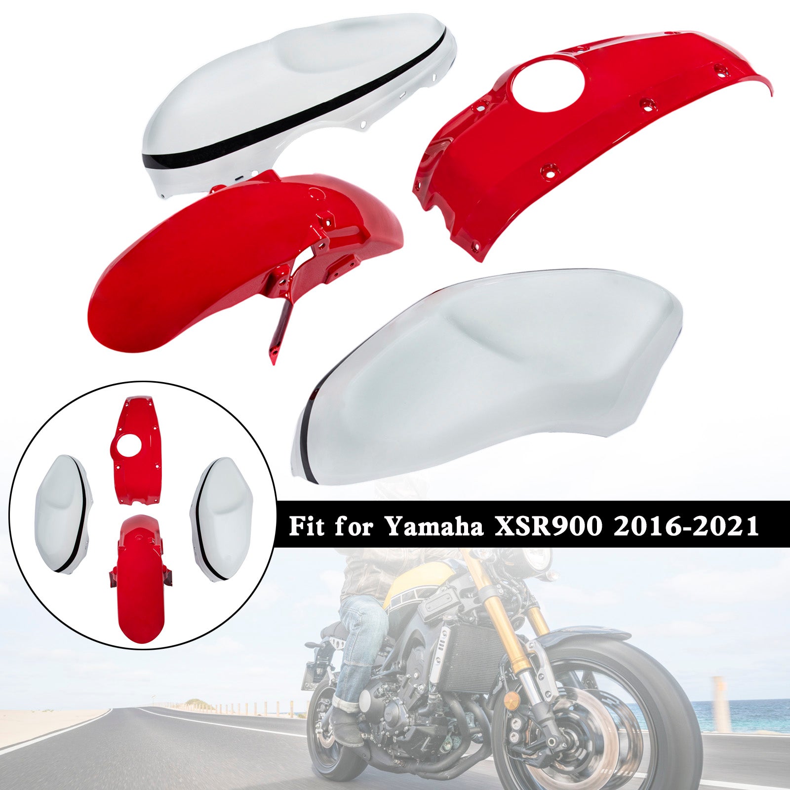 2016-2021 Yamaha XSR900 injectie ABS kunststof carrosseriekuipset 001 #