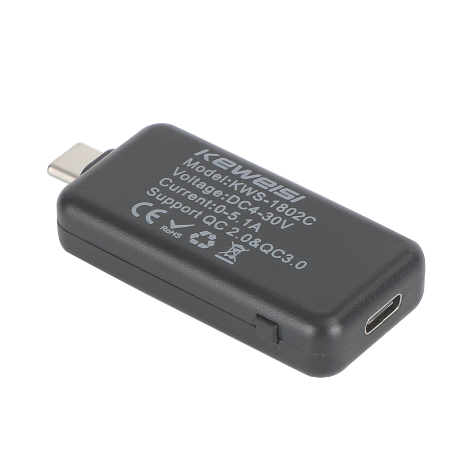 USB-tester Type C LCD-stroomspanning Lader Capaciteitsmonitor Vermogenstijdmeter