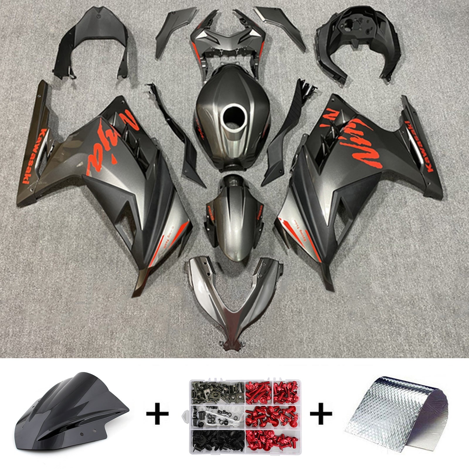 2013-2024 Kawasaki EX300/Ninja 300 Kit de carenado de inyección Carrocería Plástico ABS