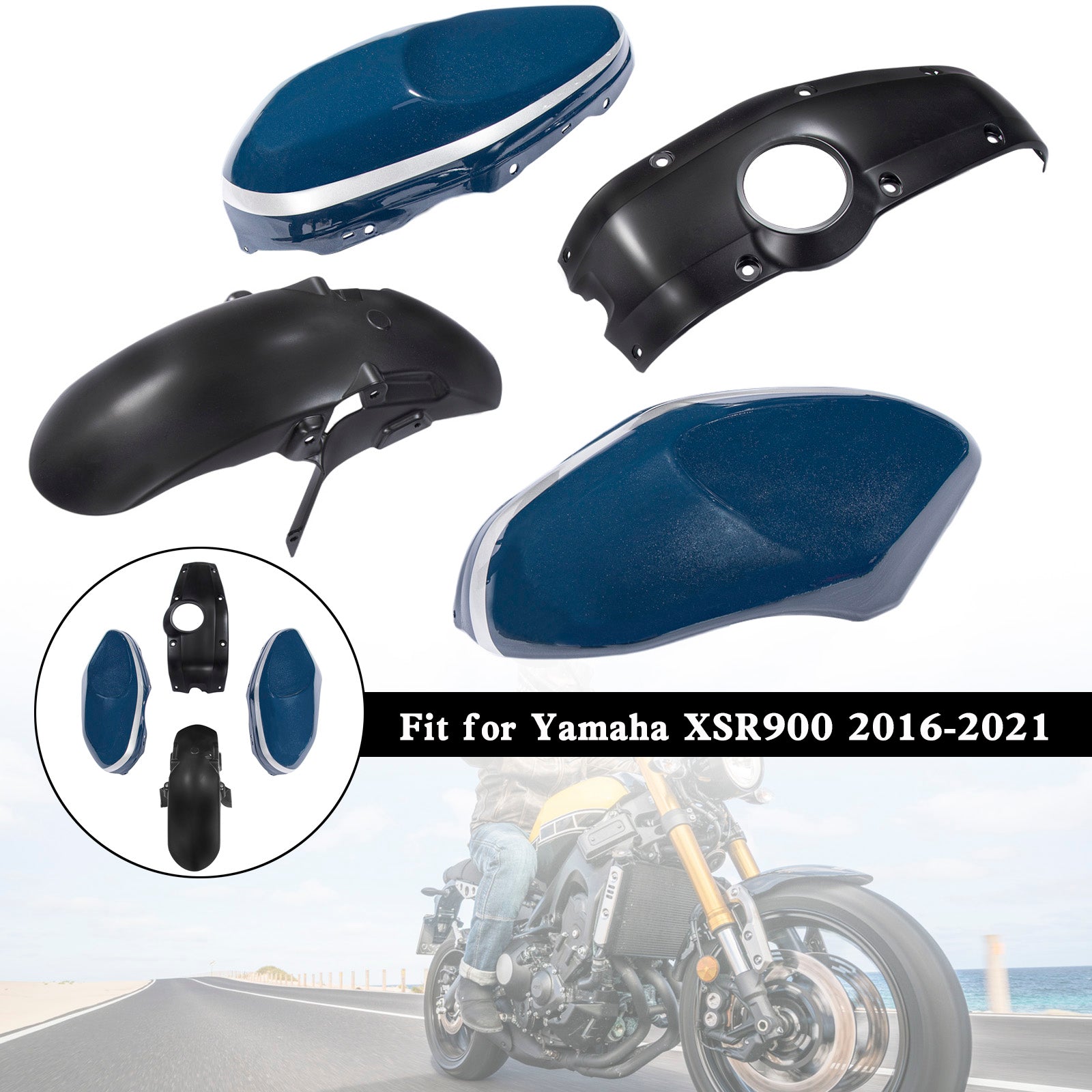 2016-2021 Yamaha XSR900 injectie ABS kunststof carrosseriekuipset 001 #