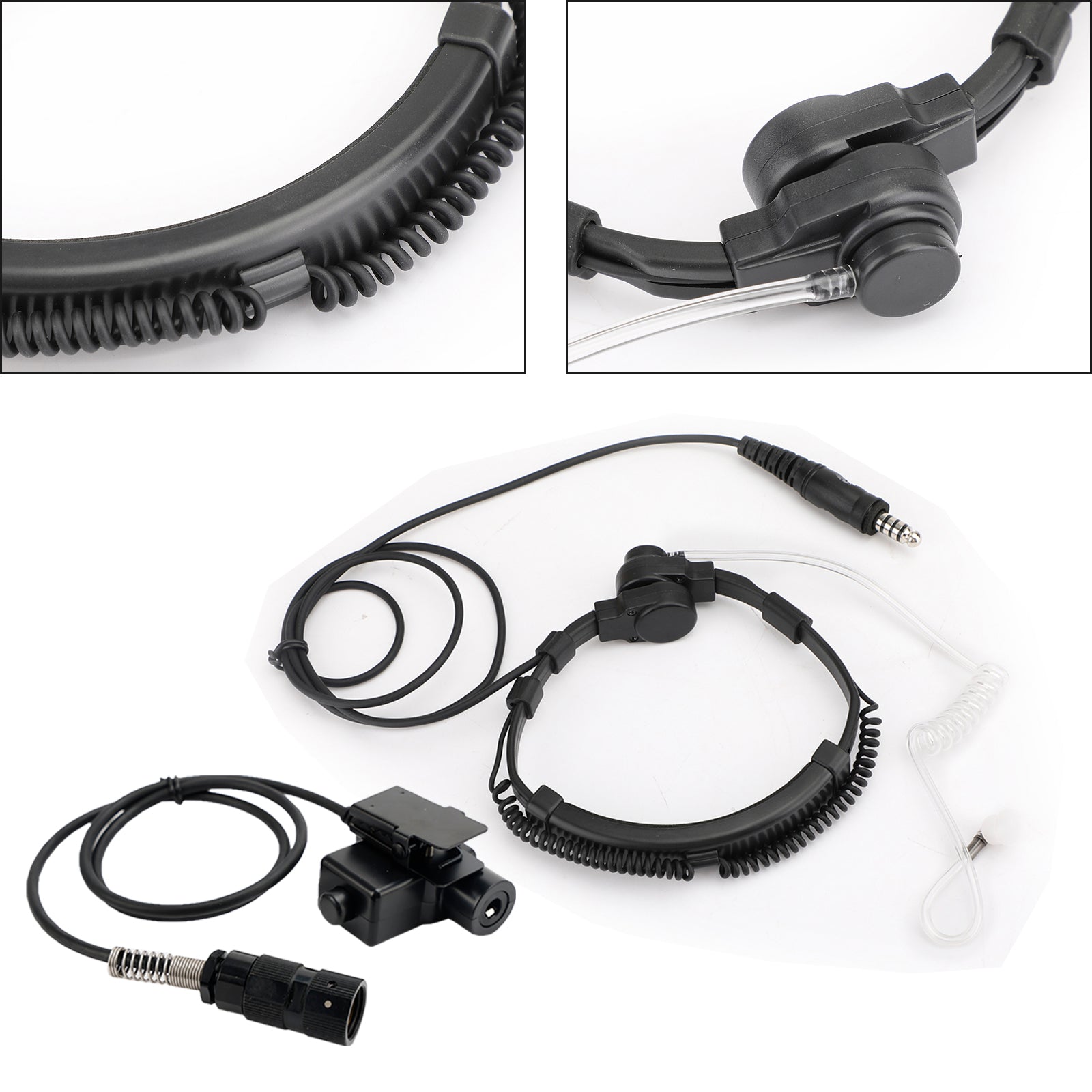 7,1 mm grote stekker tactische keelmicrofoonheadset voor AN/PRC-152 AN/PRC-148 U329-radio