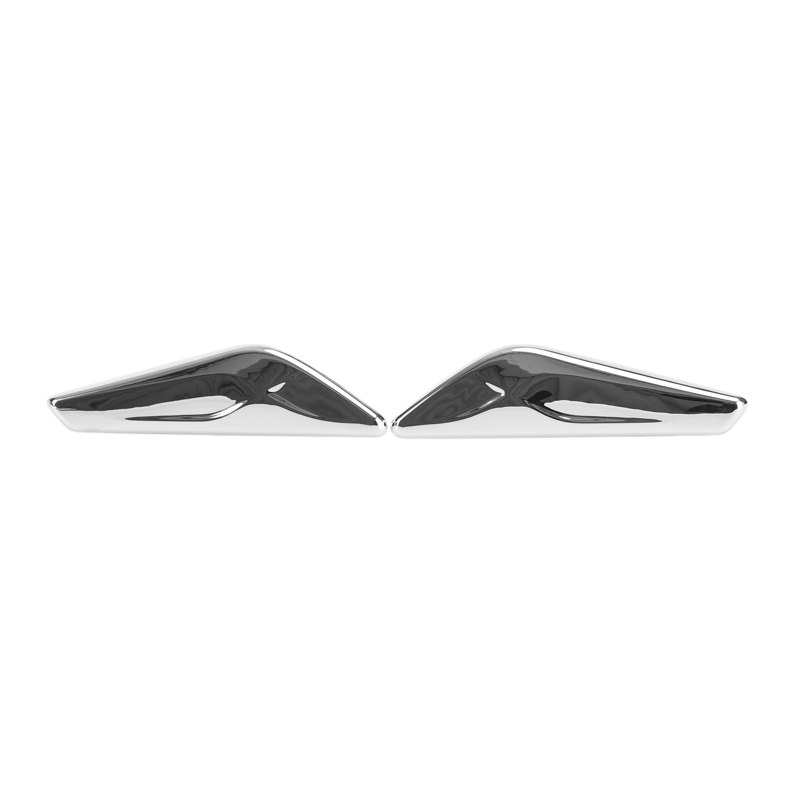 Pair Chrome Front Side Fender Trim Finisher 51117338569/570 For BMW F25 F26 X3 Generic