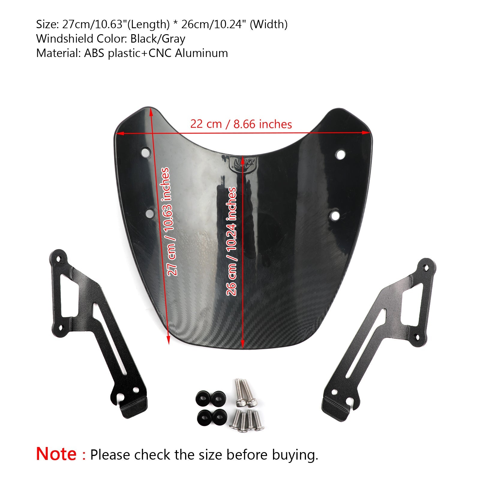 Protection de déflecteur de vent de pare-brise pour Ducati Scrambler 15-2018 générique