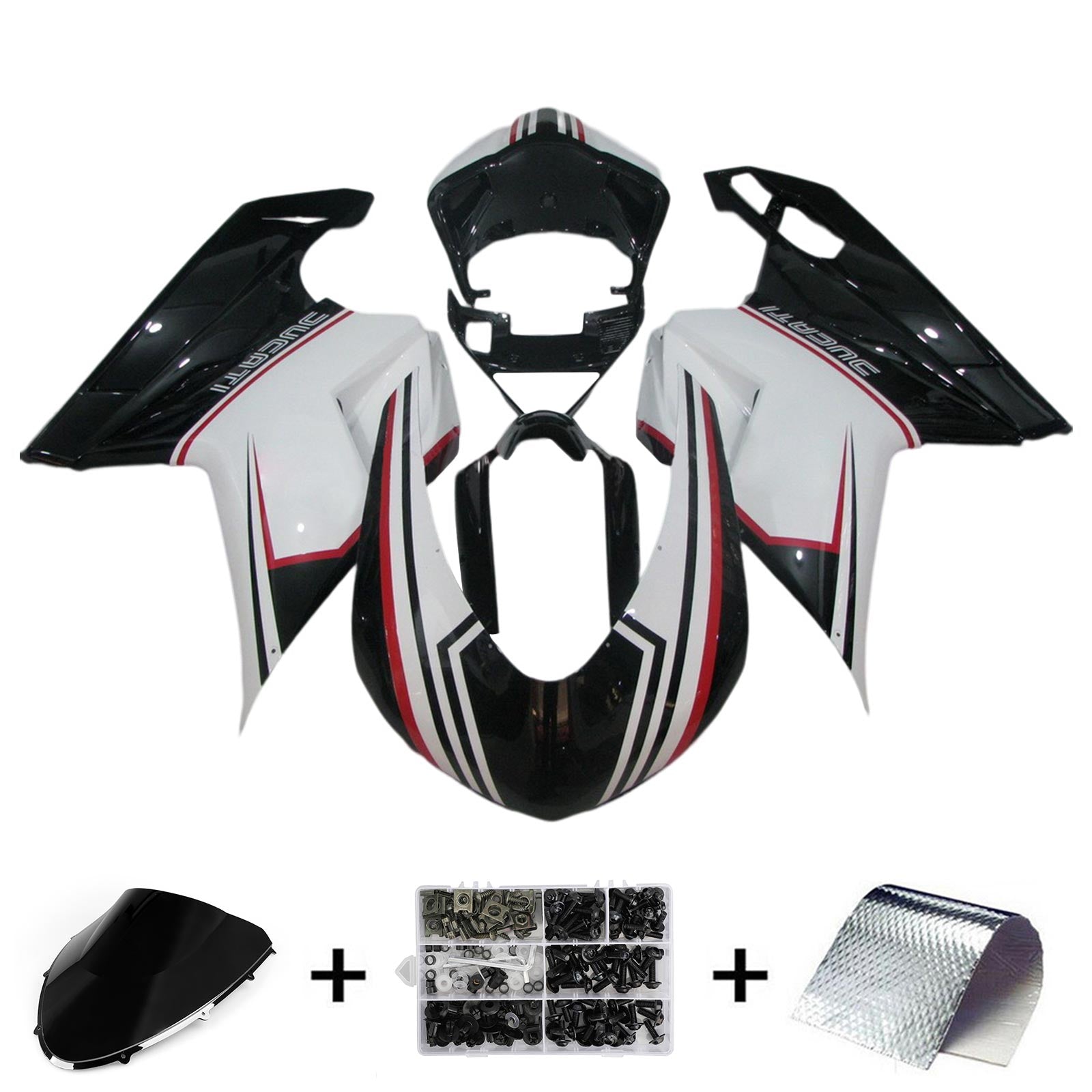 2007-2011 Ducati 1098 1198 848 Kit de carenado Carrocería ABS