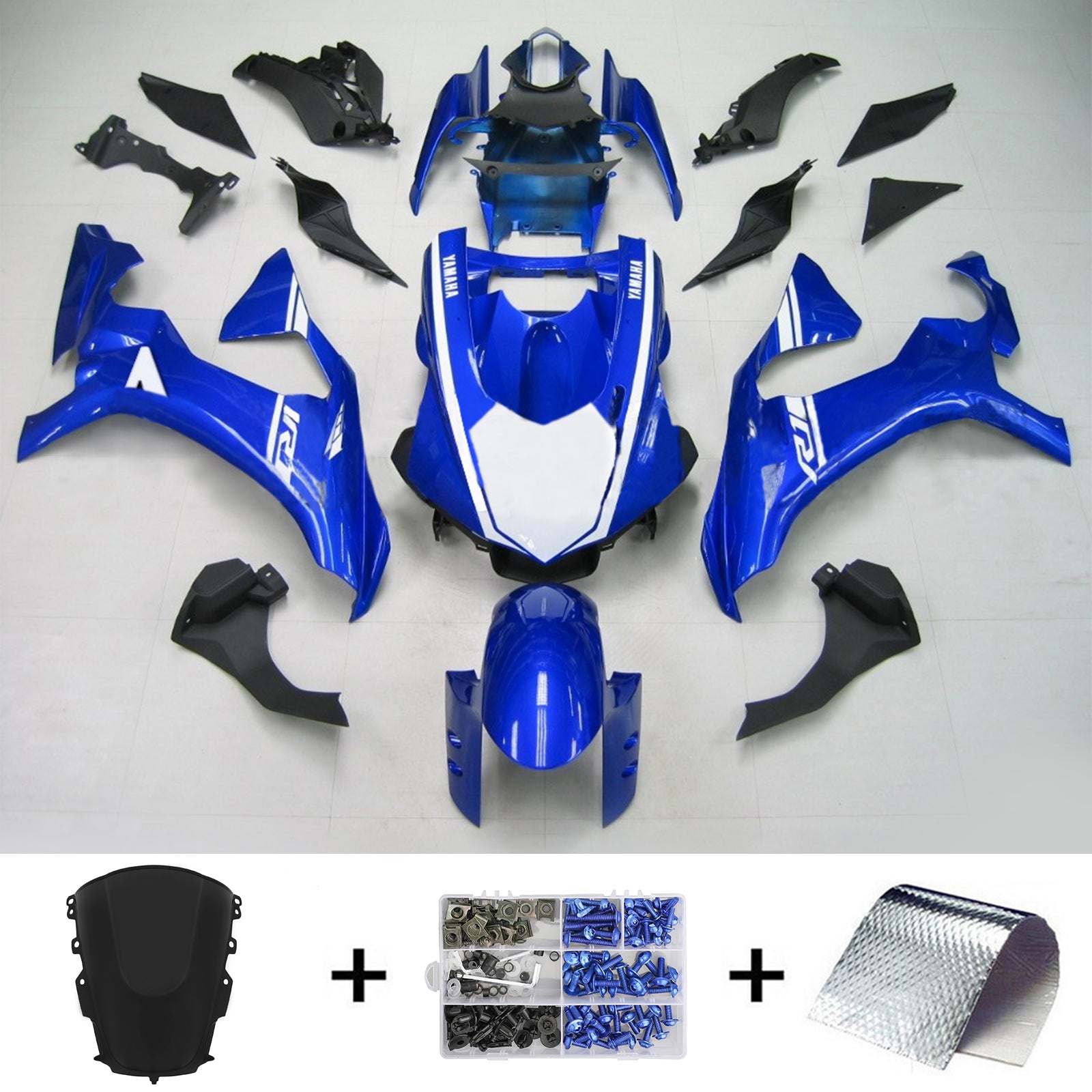 2020-2024 Yamaha YZF R1 Amotopart Kit de carénage d'injection carrosserie plastique ABS #101