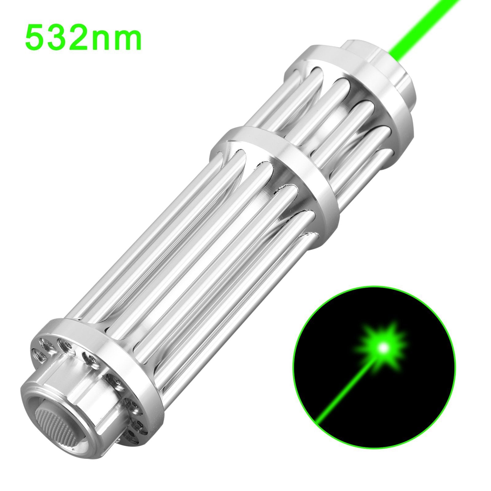 Pointeur Laser vert haute puissance 1MW 532nm, 20 milles, faisceau lumineux militaire brûlant