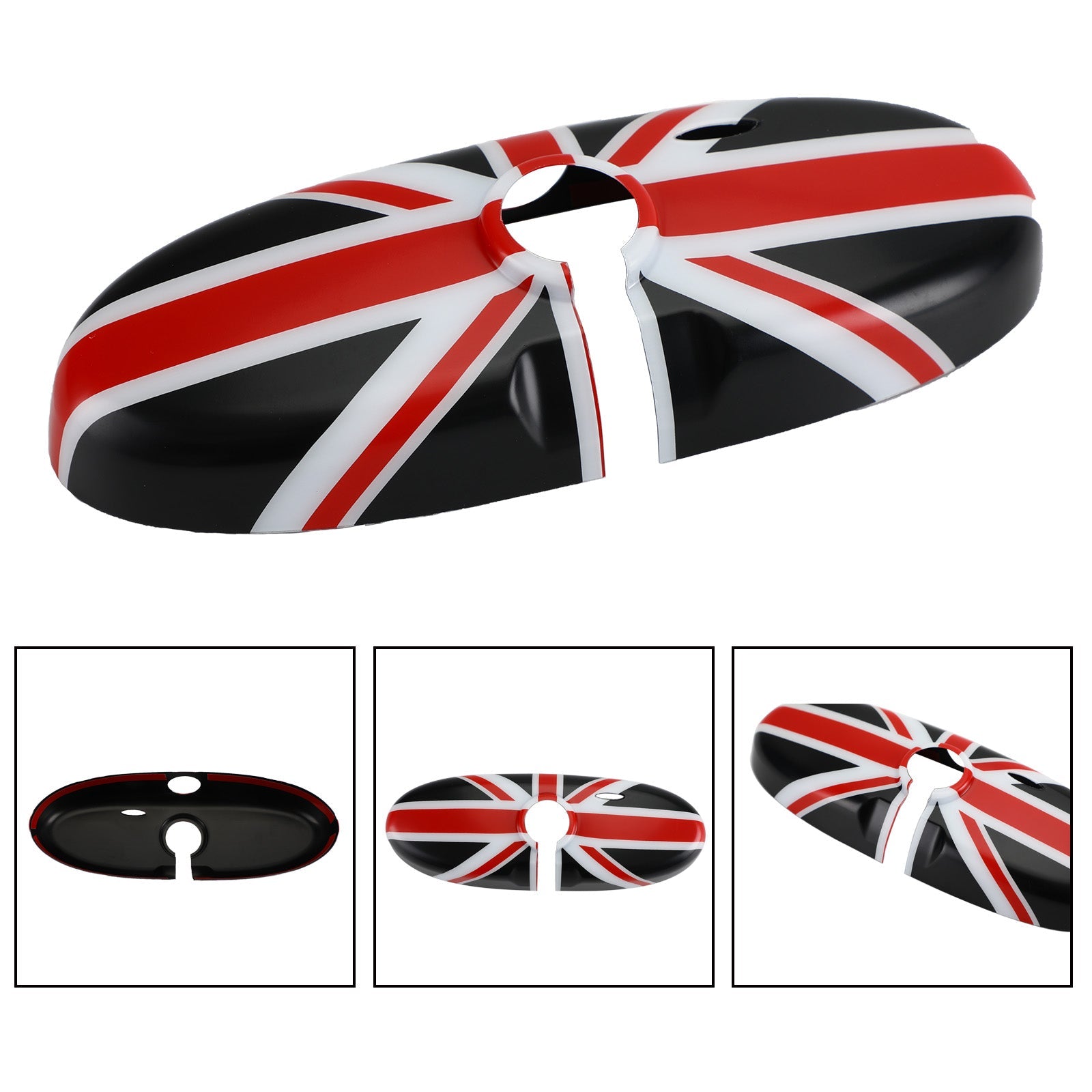 Couvercle de rétroviseur drapeau Union Jack UK, pour MINI Cooper R55 R56 R57, noir/rouge