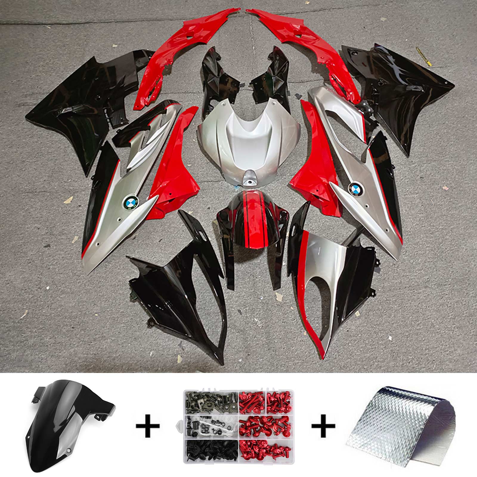 2019-2022 BMW S1000RR Amotopart Injection Fairing Kit Bodywork Plastic ABS #112