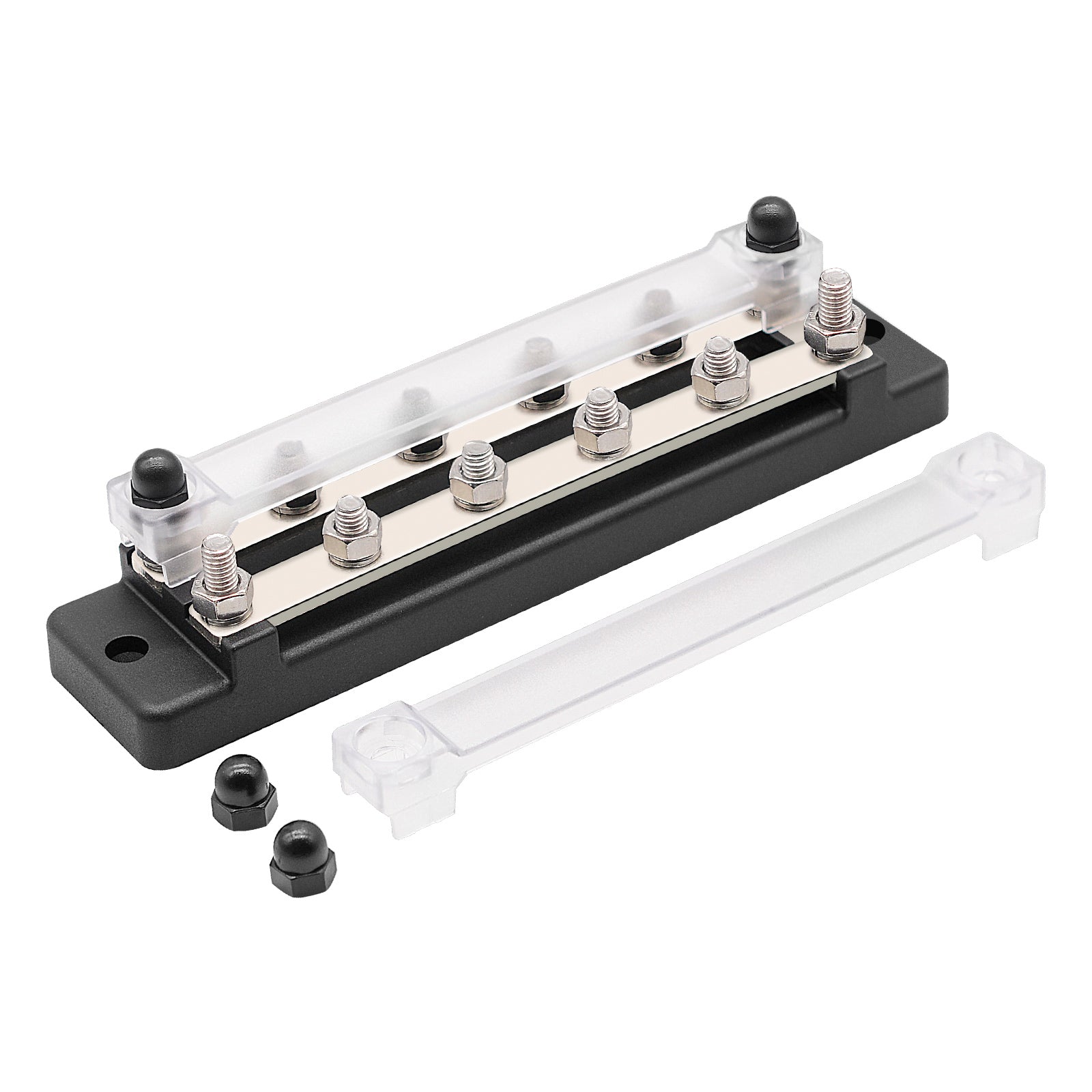 2/4/6/12 Way Dual-row Car Bus Bar Block with Dust Cover Distribution Terminal