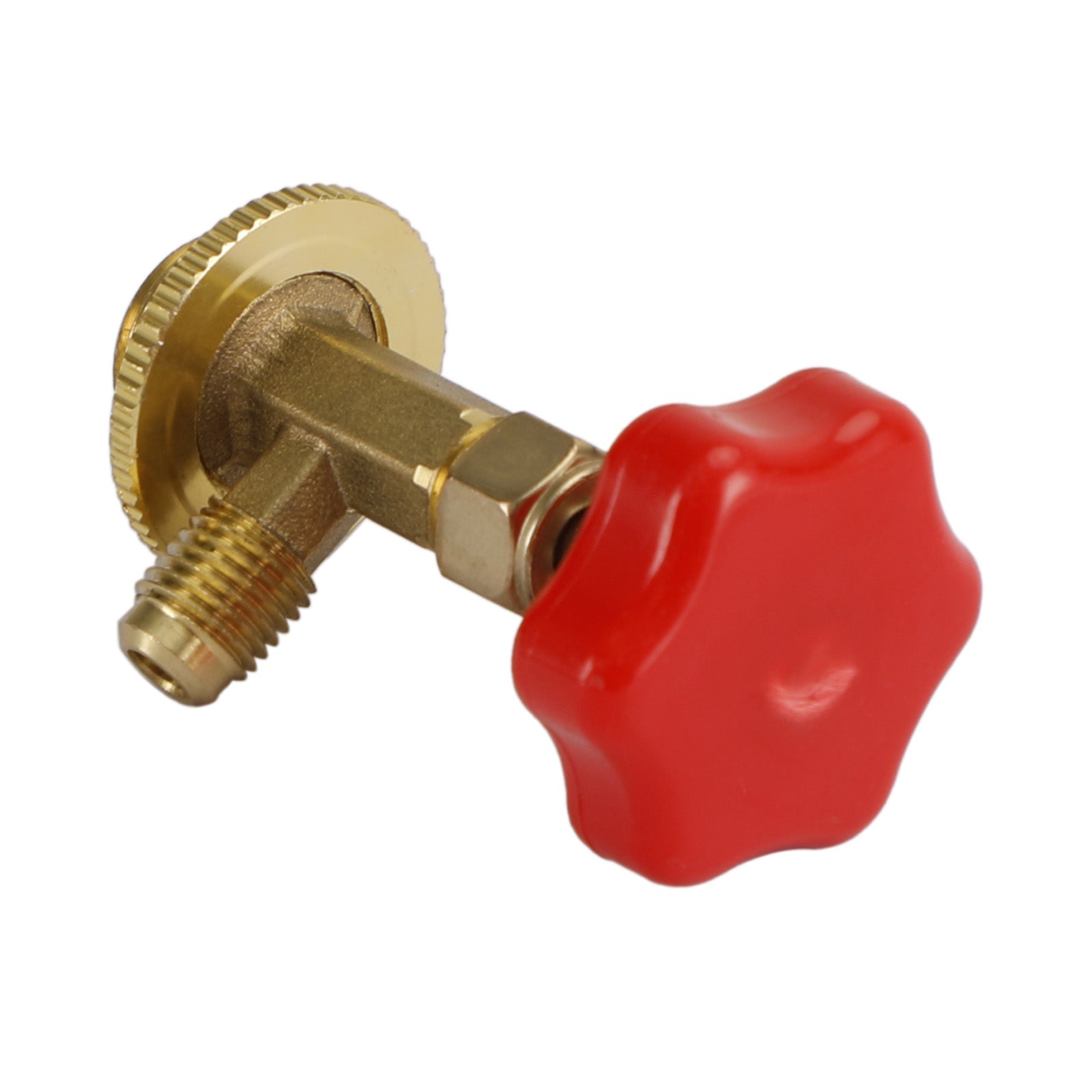 1/4" SAE R134a Refrigerant Brass AC Can Bottle Tap Adapter Opener Valve