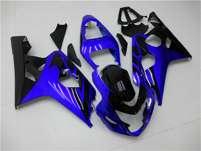 Kit de carénage Suzuki GSXR600 750 bleu noir 2004-2005 par Amotopart Fairings