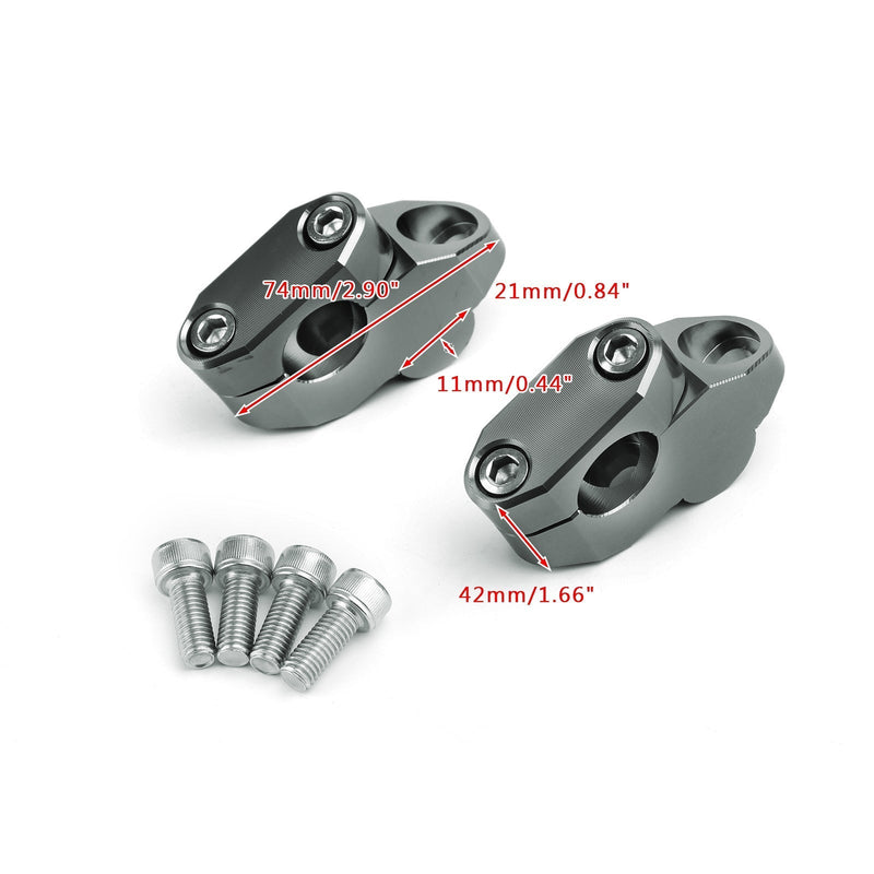Billet Aluminum 7/8" Handlebar Risers Extensions Kit 22mm For Yamaha For Honda For Ducati For KTM For Kawasaki For Suzuki Generic