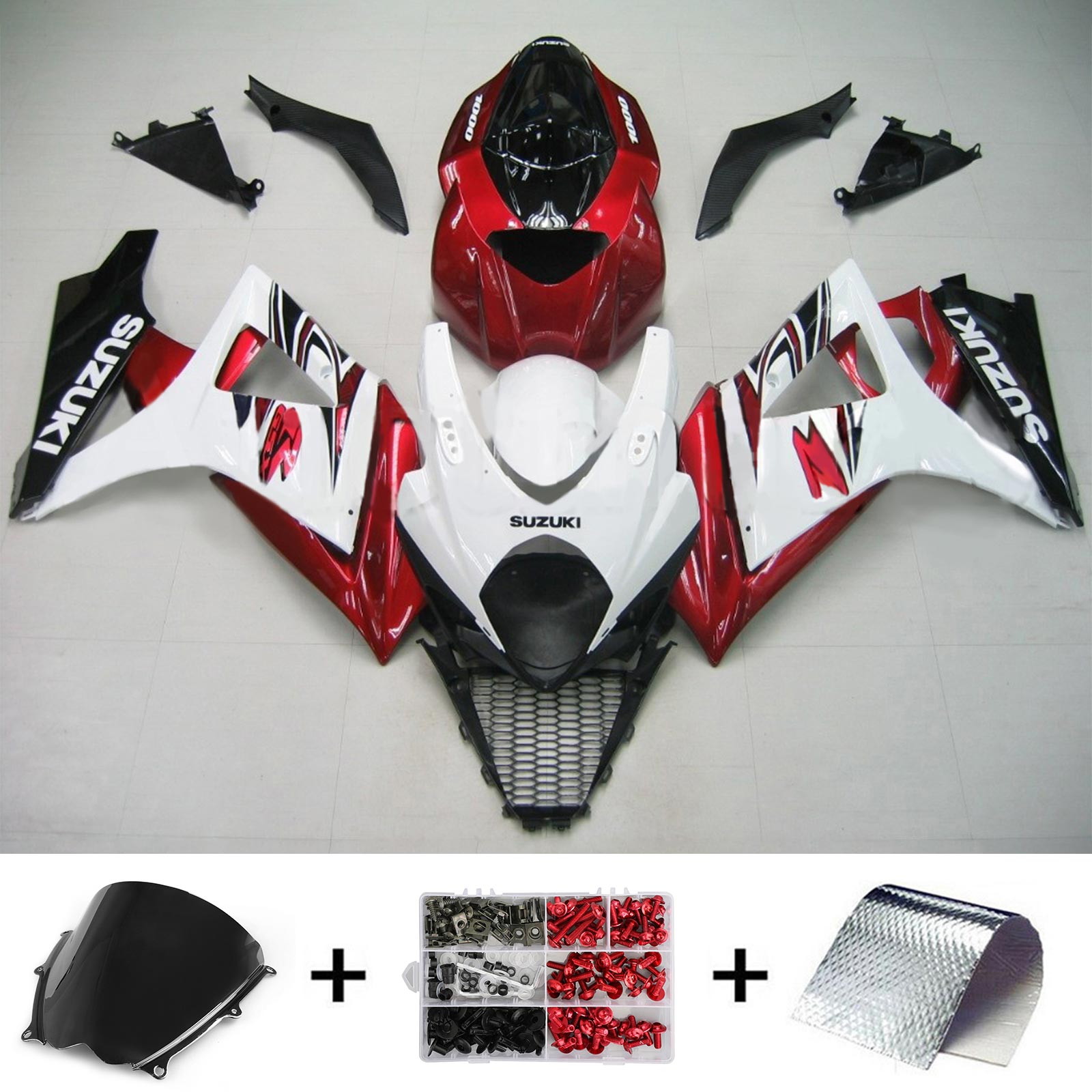 2007-2008 Suzuki GSXR1000 K7 Amotopart Injection Fairing Kit Bodywork Plastic ABS #130