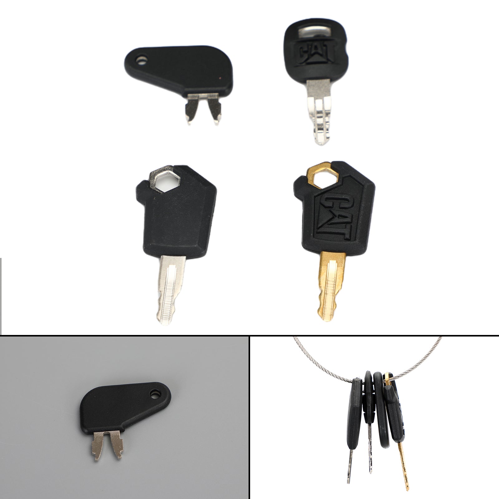 (4) Master Caterpillar Equipment Ignition Key For Cat 5P8500 Dozer Cat Keys