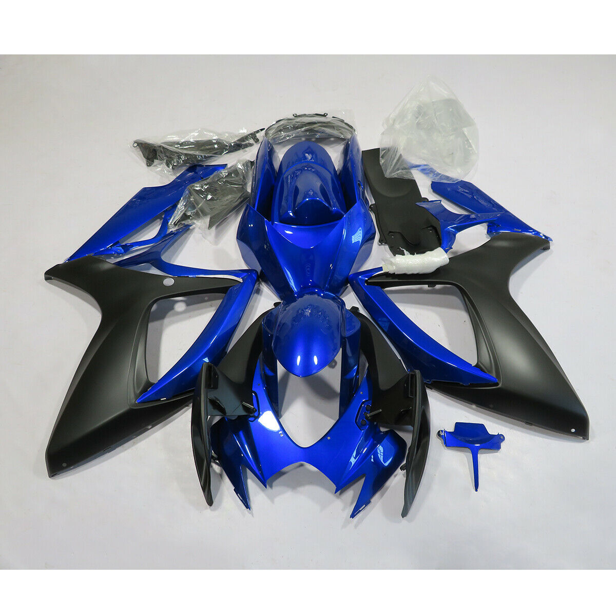 2006-2007 Suzuki GSXR600 750 blauwzwarte kuipset van Amotopart stroomlijnkappen