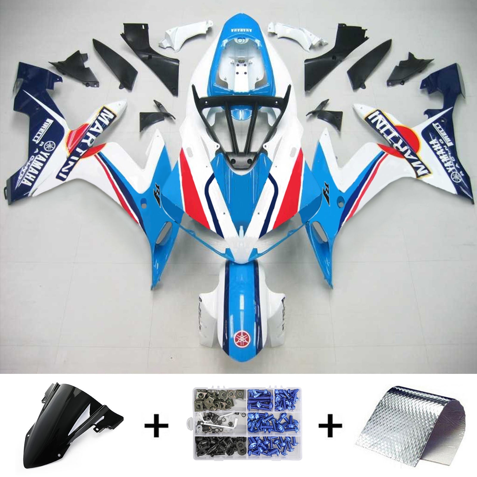 2004-2006 Yamaha YZF 1000 R1 Amotopart Kit de carénage d'injection carrosserie plastique ABS #117