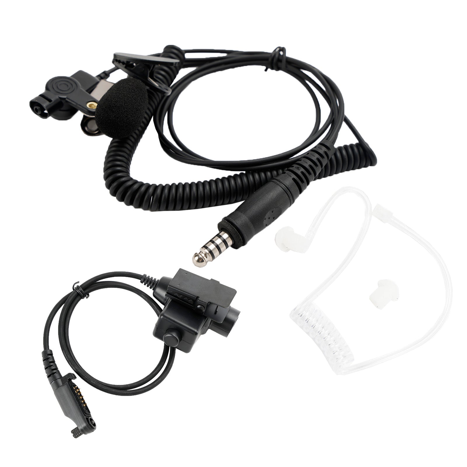 For HYT PD680 PD685 X1E X1P 6-Pin PTT 7.1-A3 Transparent Tube Headset with Mic