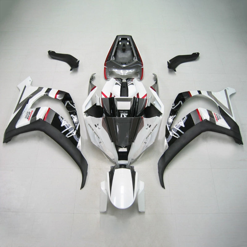 Amotopart Kawasaki ZX10R 2011-2015 White Black Fairing Kit
