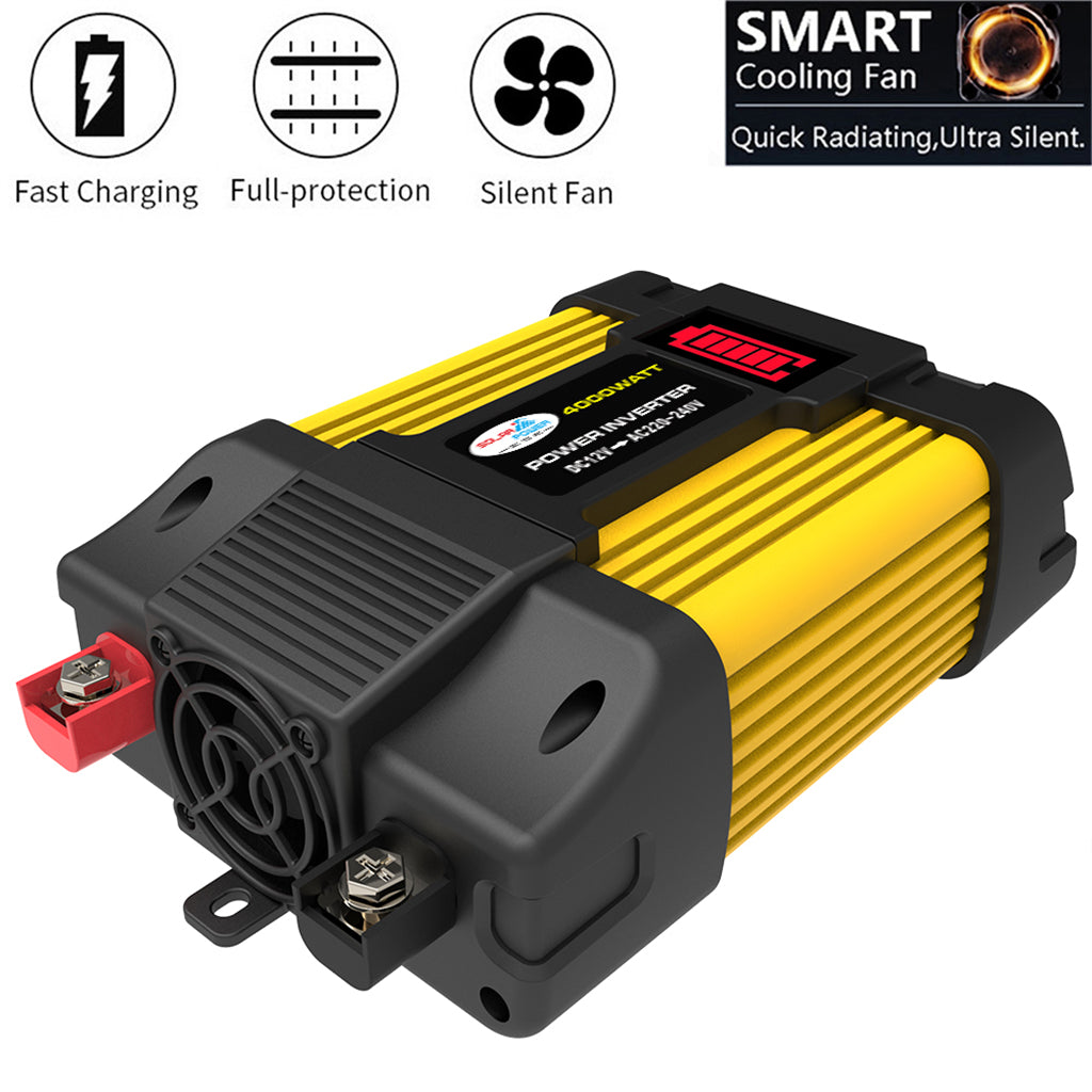 4000W Car Power Pure Sine Wave Inverter w LED Display DC 12V To AC 220V Inverter