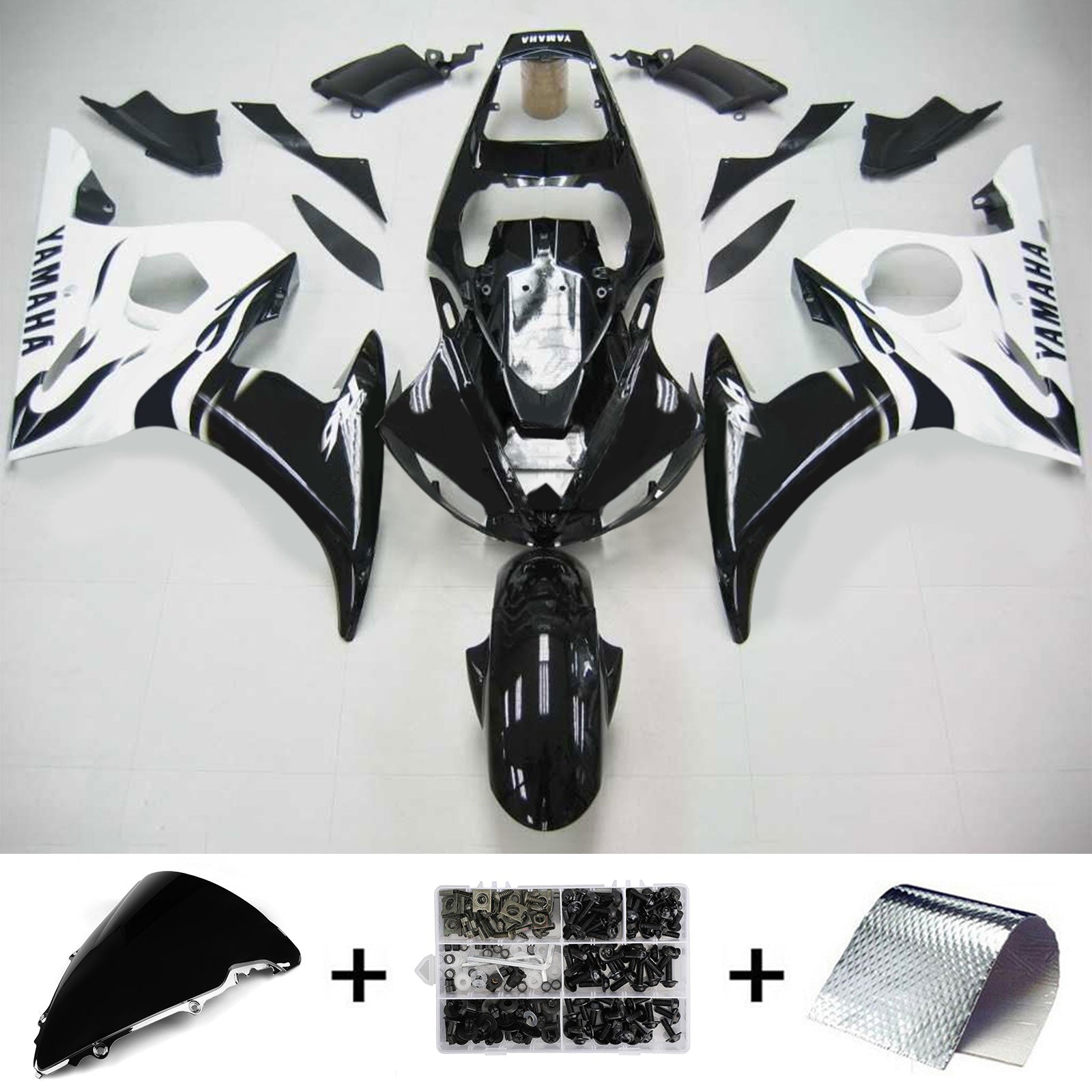 2015-2019 Yamaha YZF 1000 R1 Amotopart Kit de carénage d'injection carrosserie plastique ABS #111