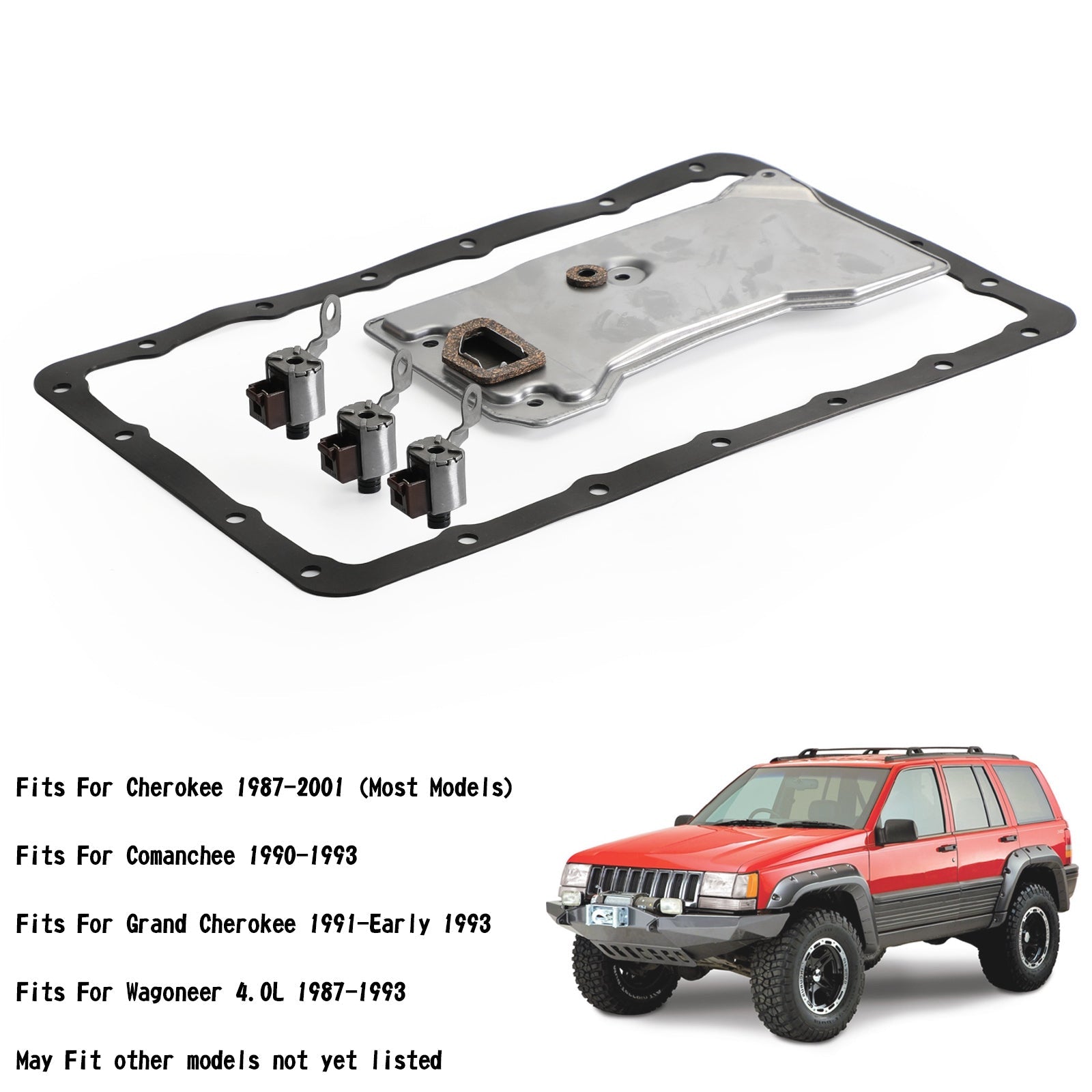 A340 AW4 Filtre de service de solénoïde de transmission TCC Lock Up Shift 21347 pour Jeep