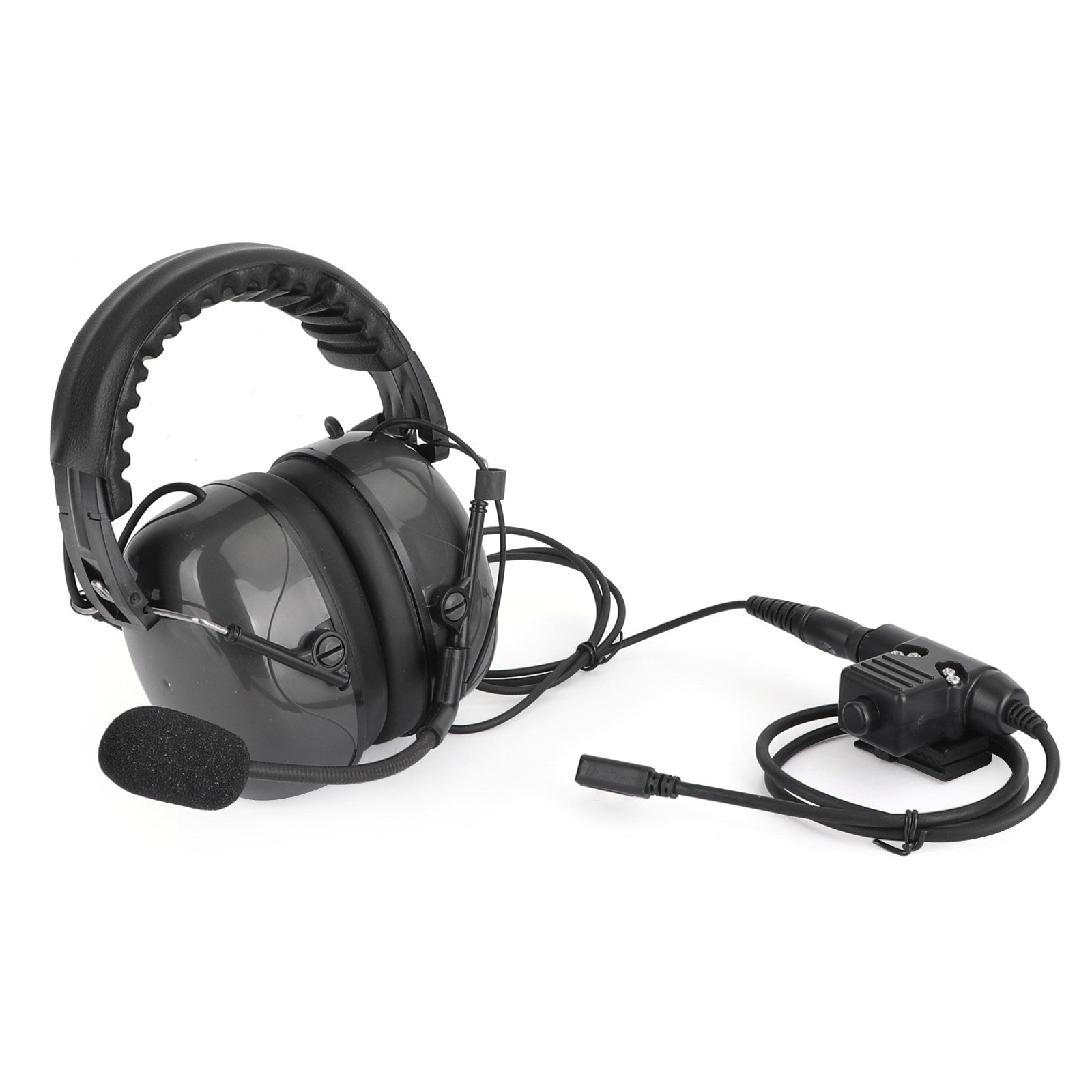 Verstelbare ruisonderdrukkende headset geschikt voor Kenwood BaoFeng TK3107 TK3207