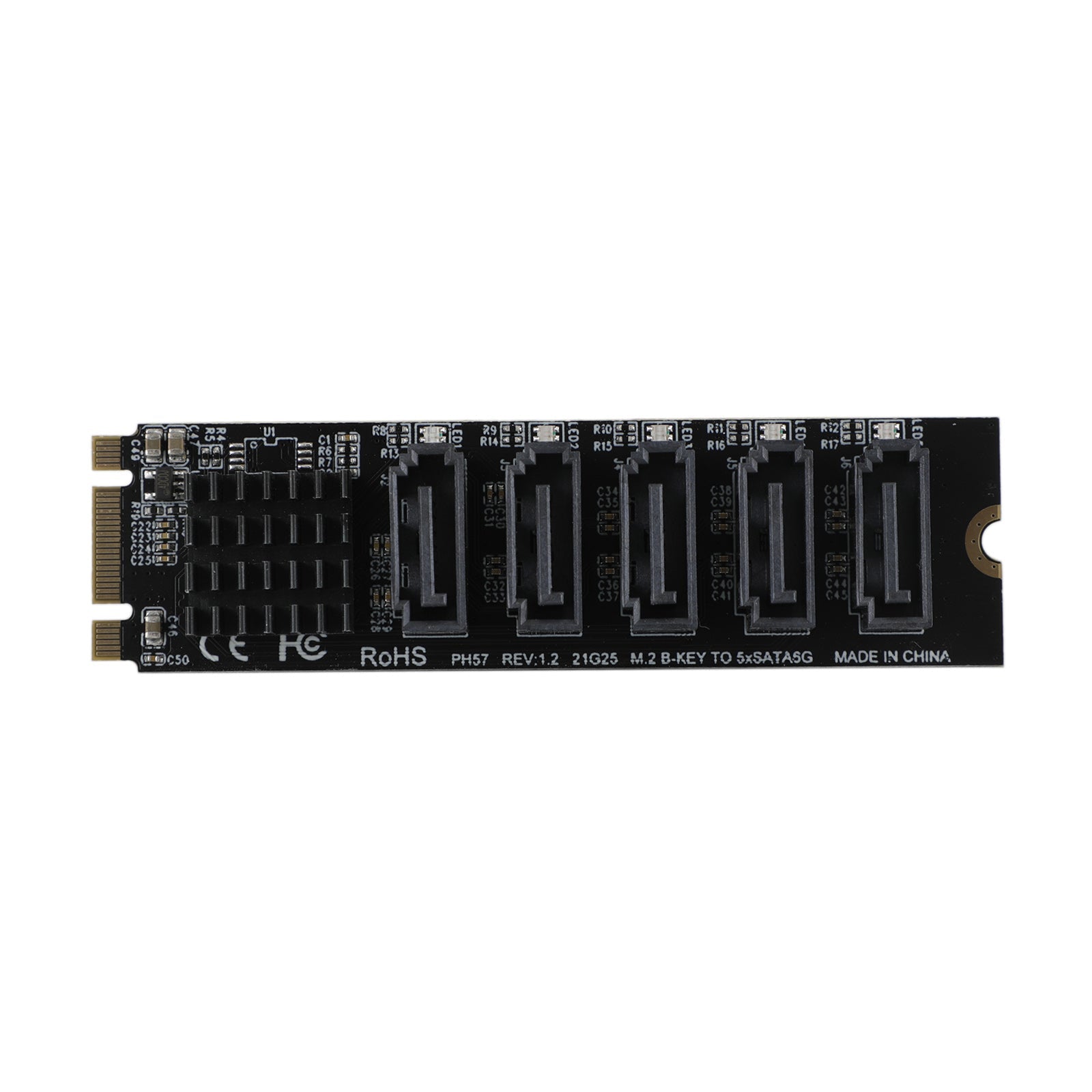 Adaptateur M.2 vers SATA 3.0 JMB585, carte d'extension de disque dur à 5 ports pour PH56