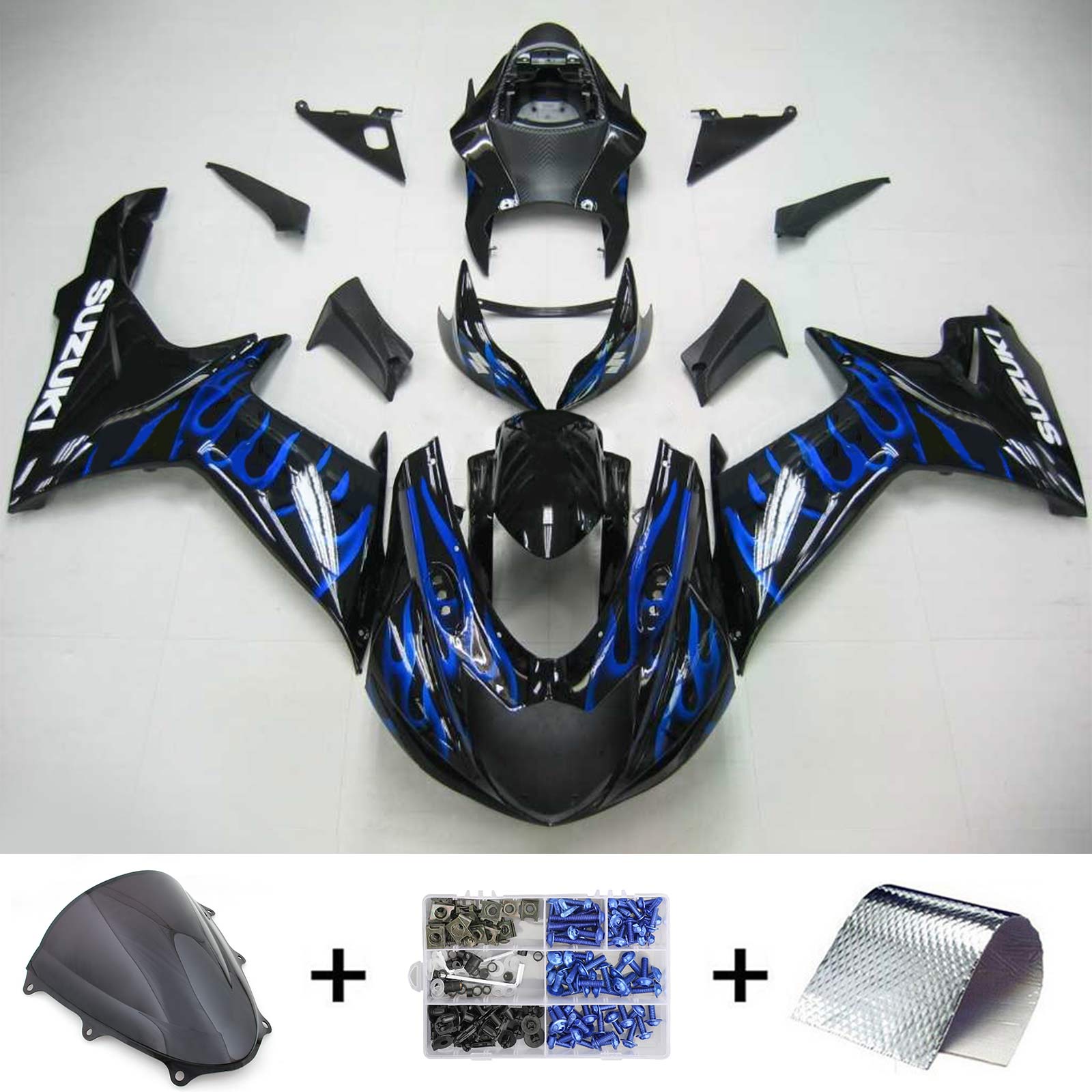 2011-2024 Suzuki GSXR 600/750 K11 Kit de carénage d'injection Amotopart carrosserie plastique ABS #101