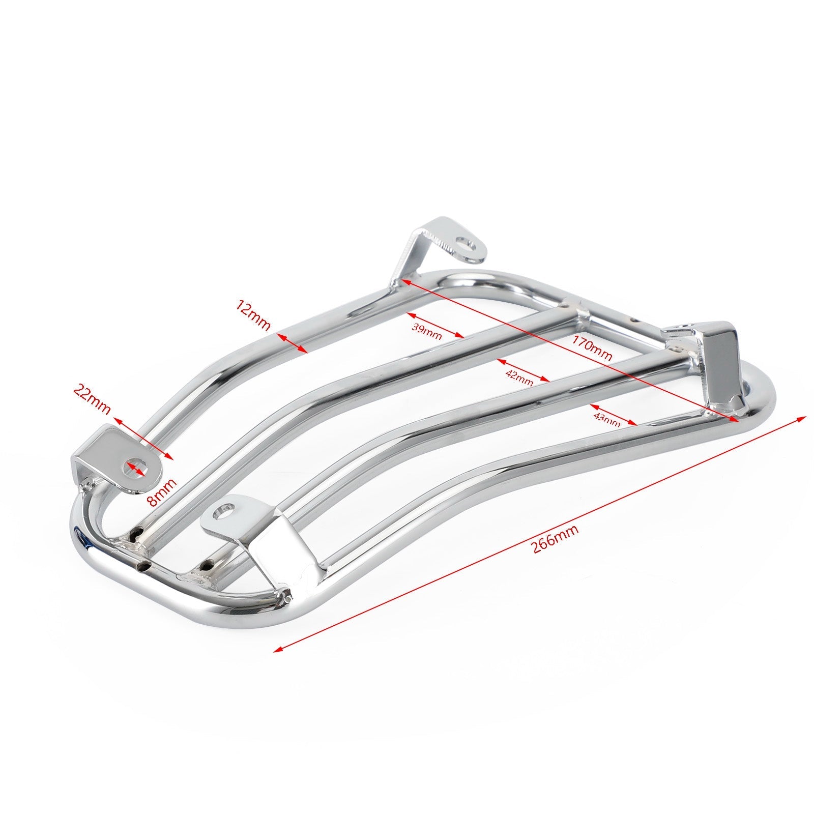 CHROME FLOOR BOARD LUGGAGE CARRY SUPPORT RACK FOR VESPA PRIMAVERA SPRINT 125 150 Generic