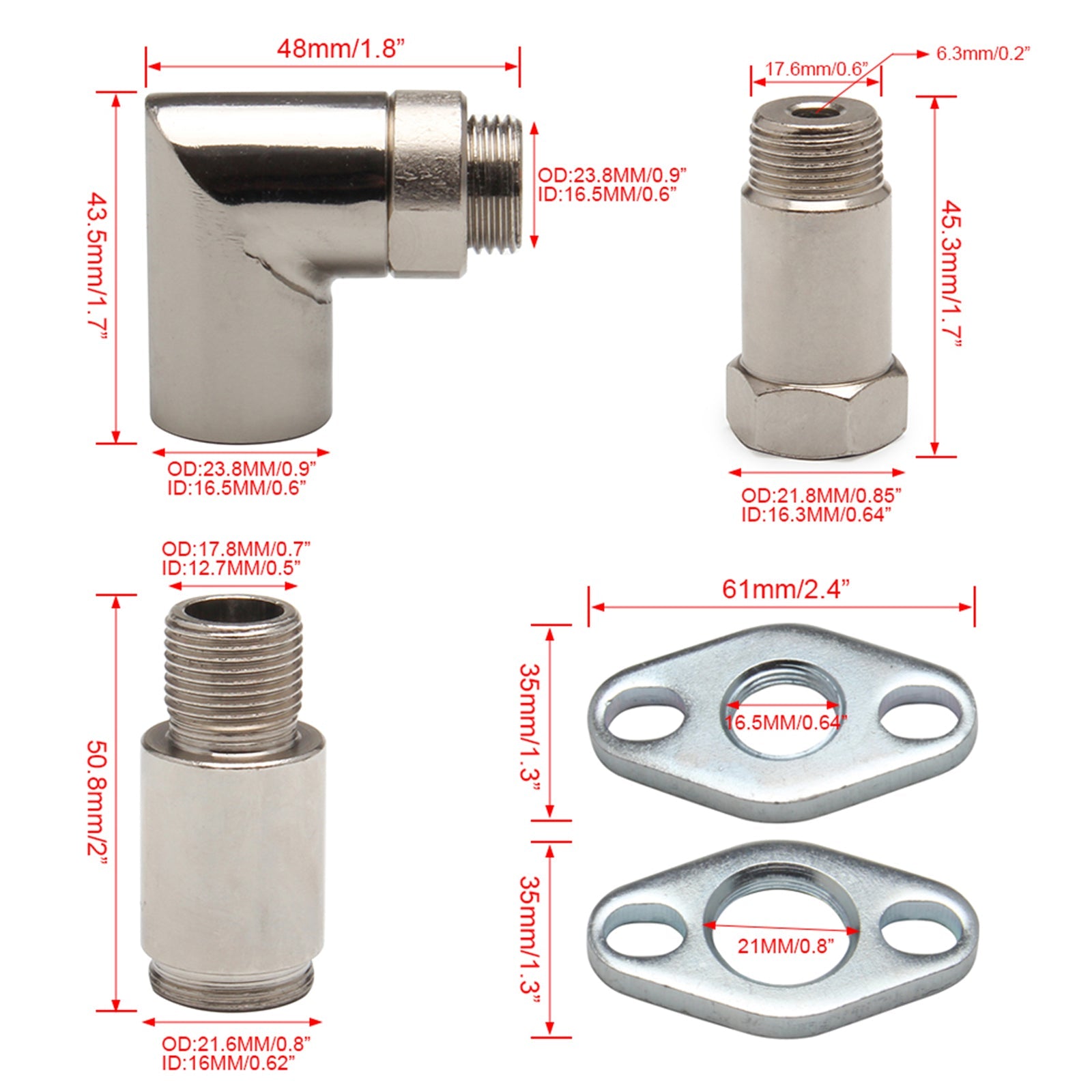 Extension de capteur d'espacement d'oxygène O2 Multi fit 90 degrés 02 convient aux modèles universels Toyota Tacoma Etc génériques