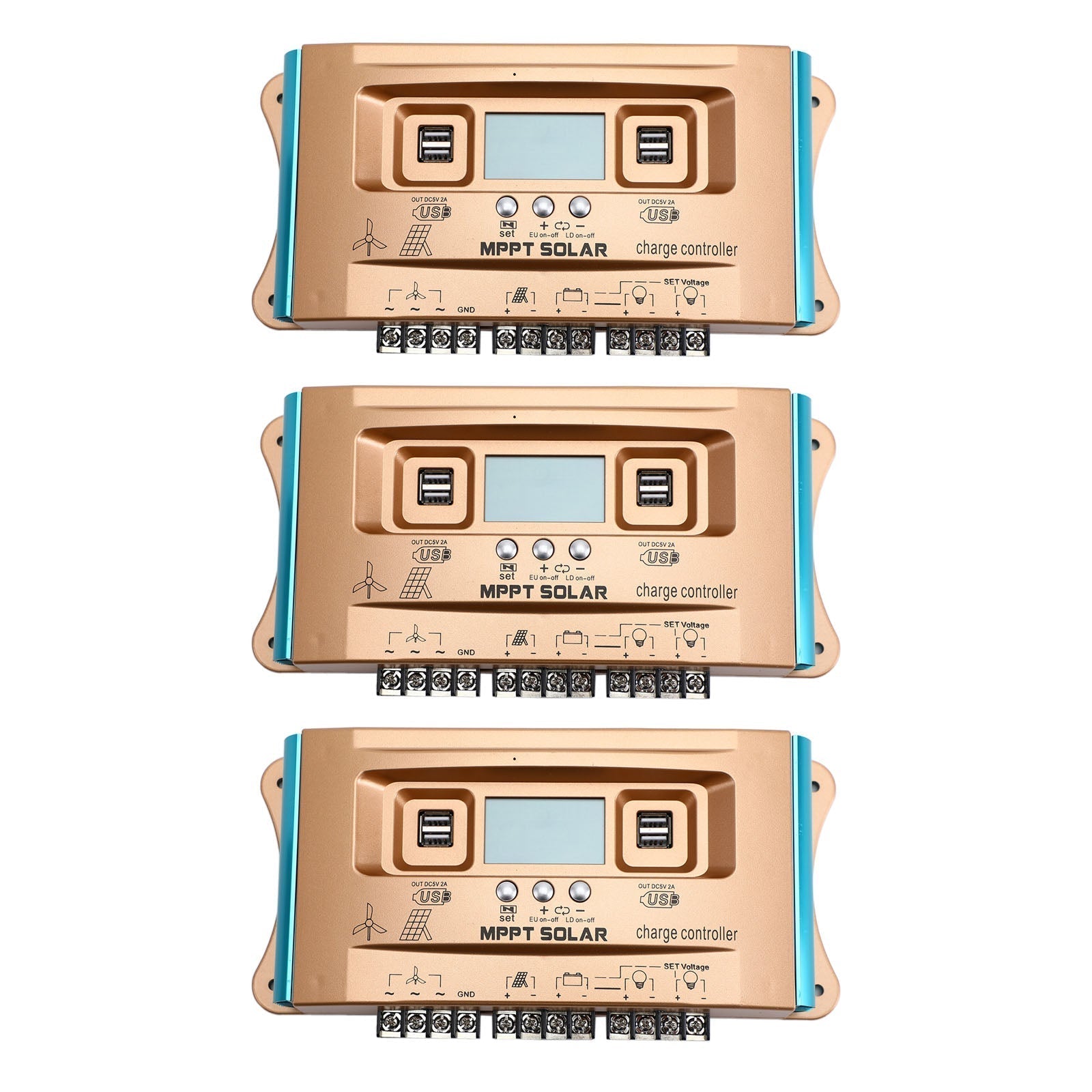 30A MPPT AUTO Dual USB Wind Solar Hybride Laadregelaar Oplader 12V-60V