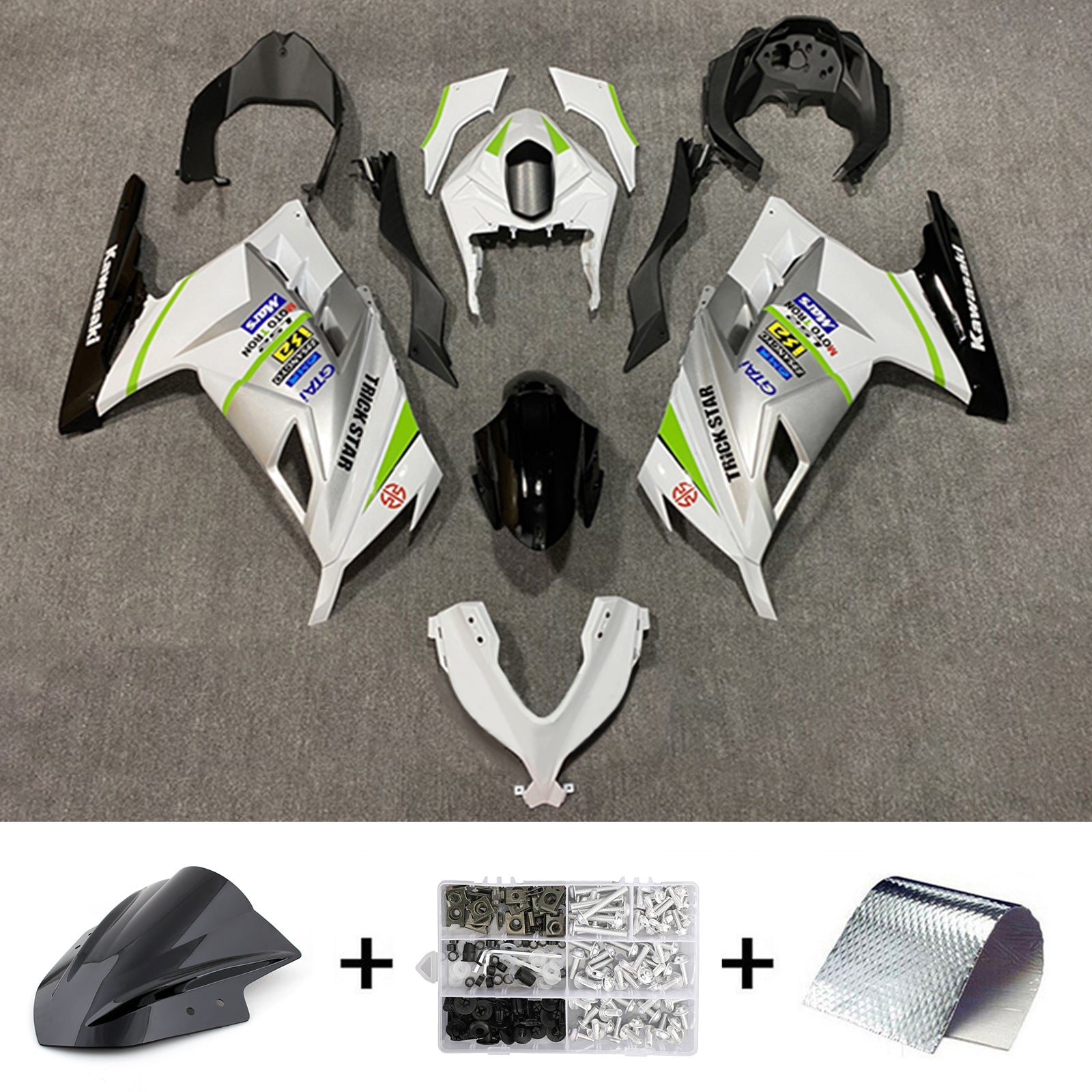 2013-2024 Kawasaki EX300/Ninja 300 Kit de carenado de inyección Carrocería Plástico ABS