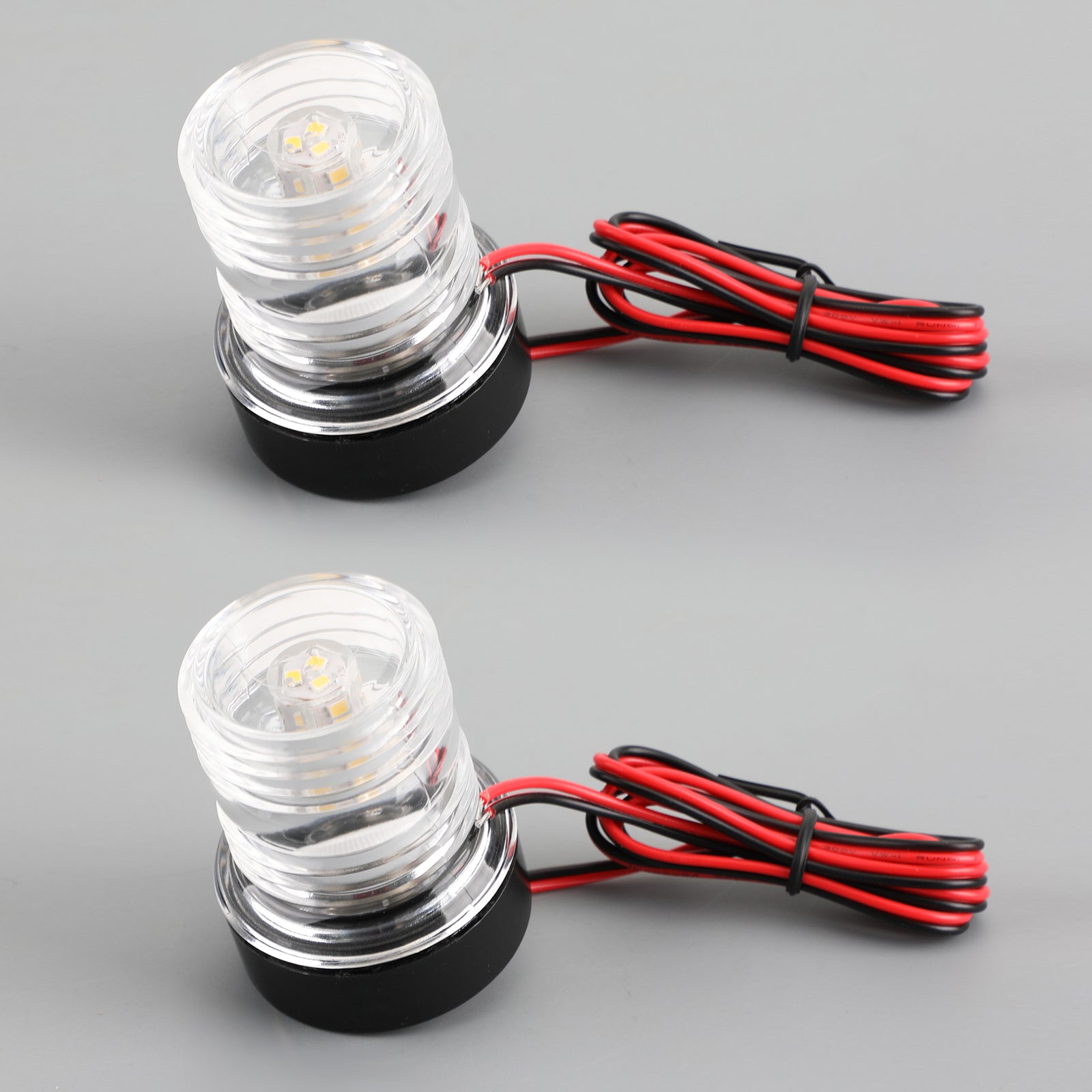 2 12V LED Navigation Signal Light Anchor Vessel Round Lamp For Marine Boat Yacht