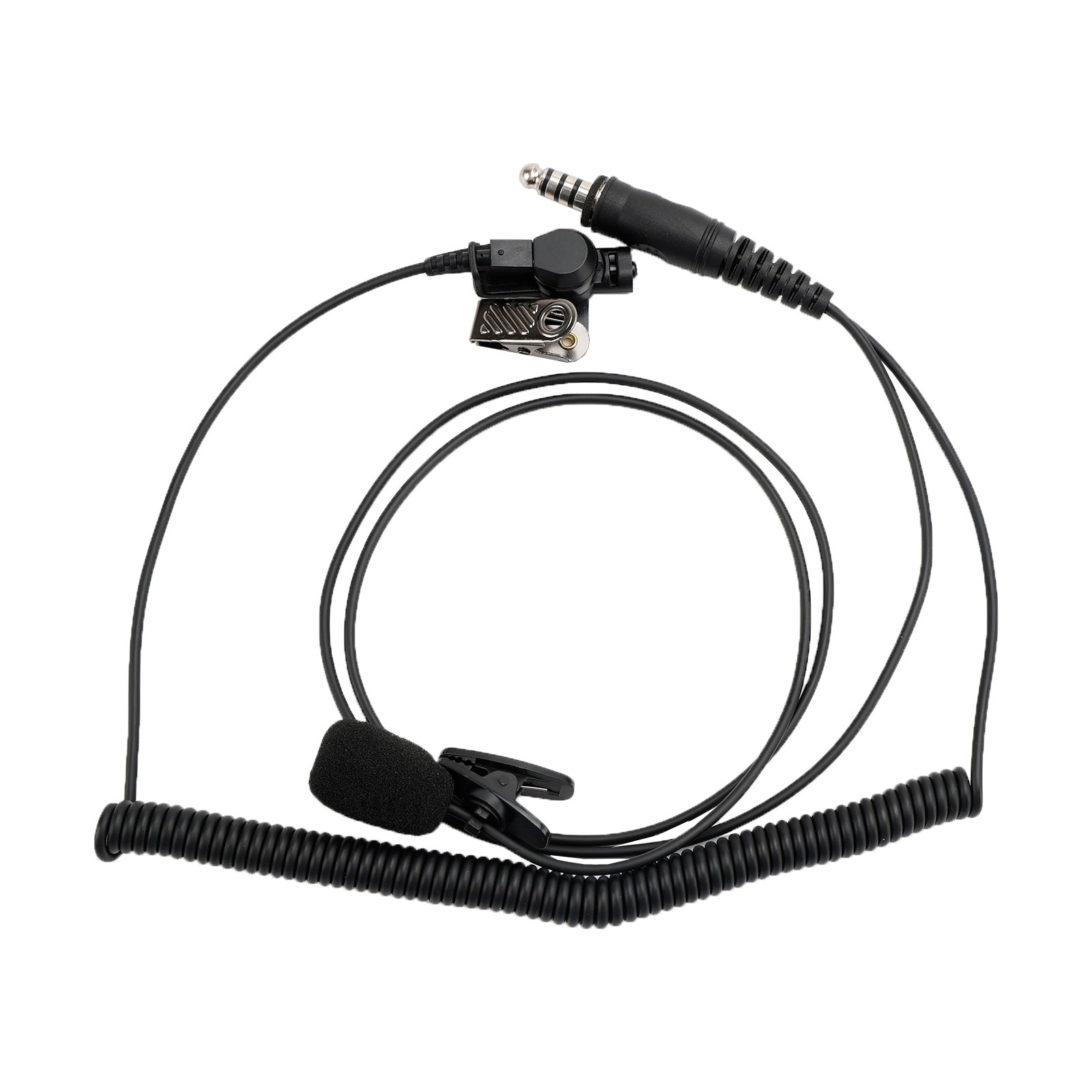 7.1-A3 in-ear-headset Enkel luisterende transparante luchtbuis-oortelefoon met microfoon