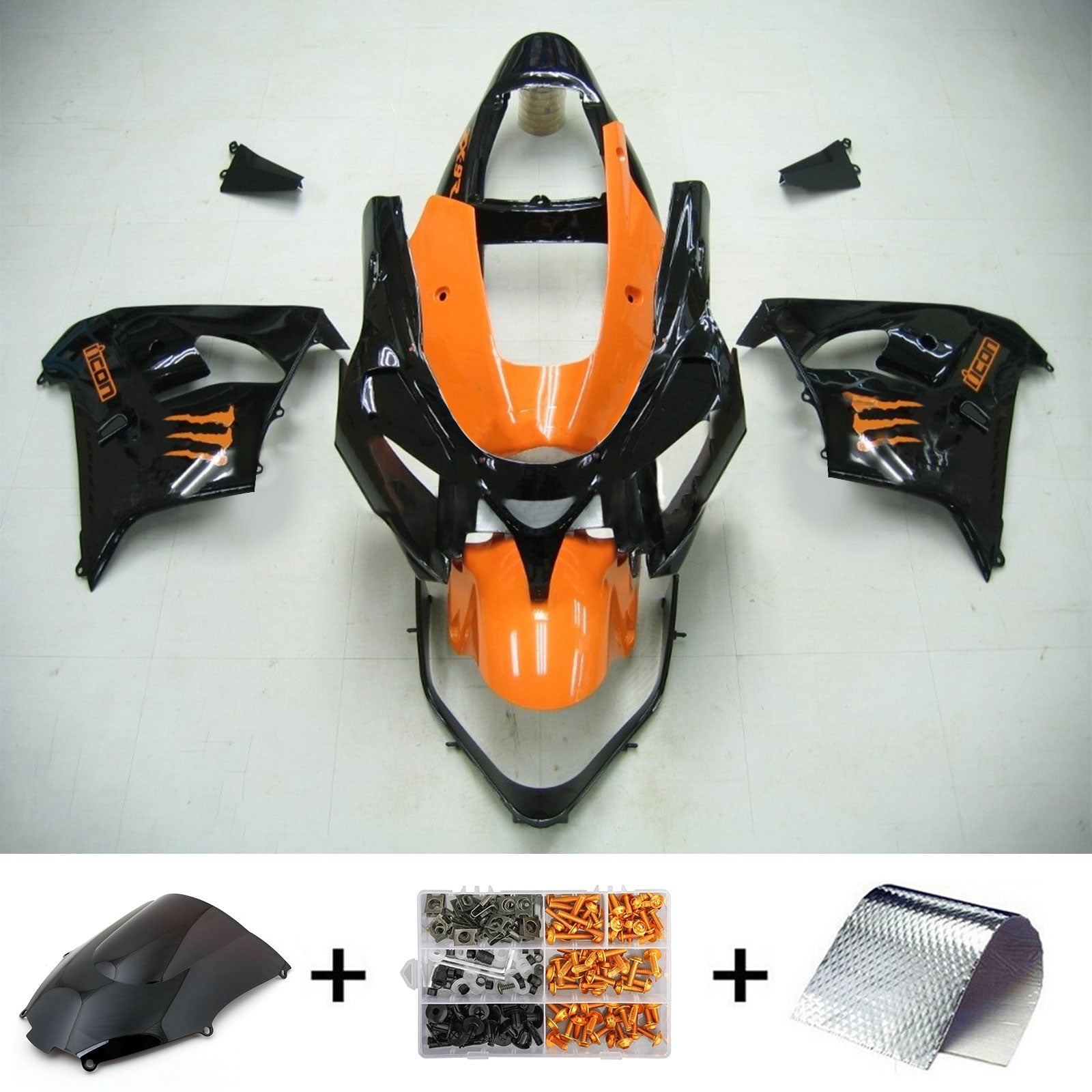 2002-2003 Kawasaki ZX9R Amotopart Injection Fairing Kit Kawasaki Plastic ABS #120