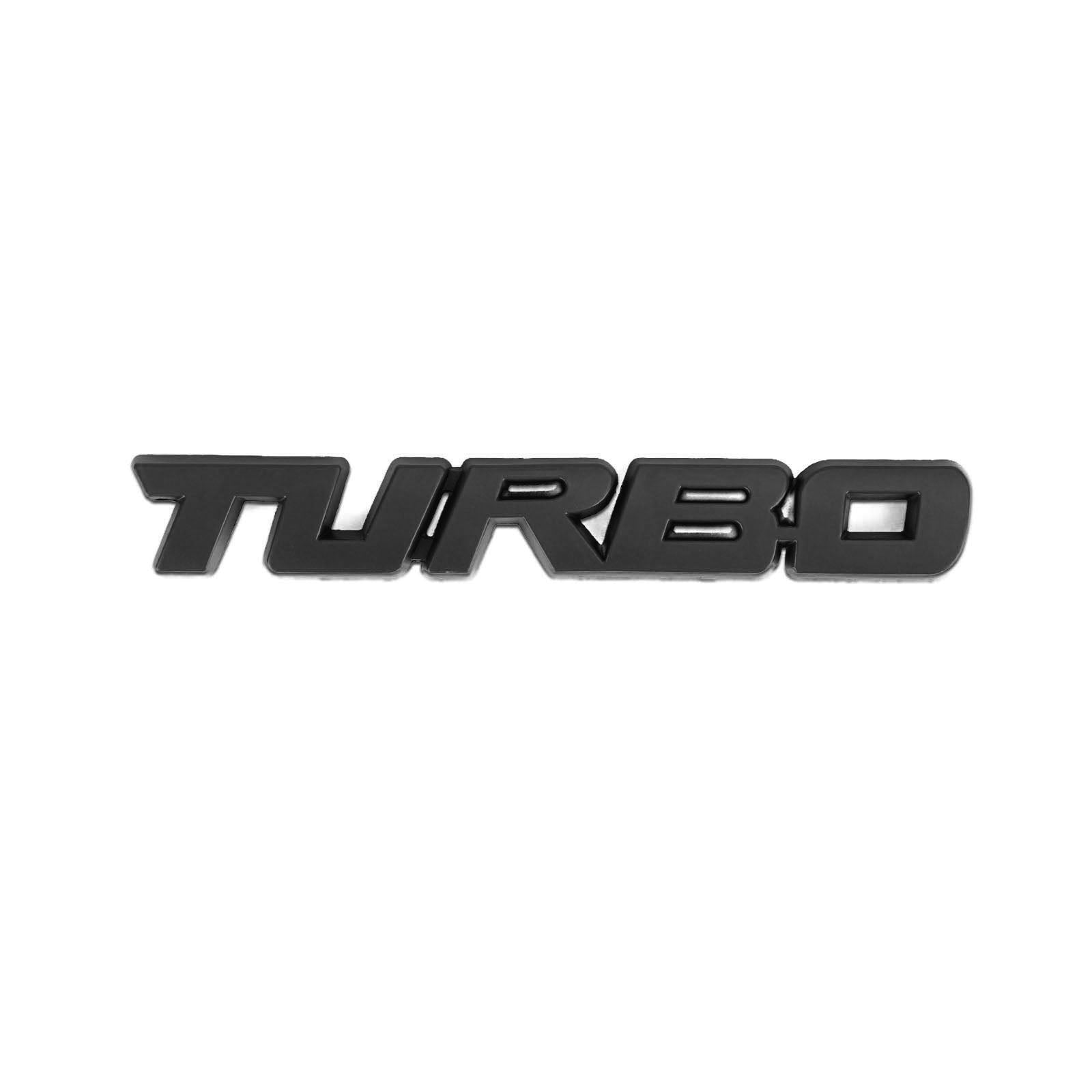 Metal 3D Turbo Logo Car Emblem Badge Sticker Trunk Bumper Decal Silver Generic