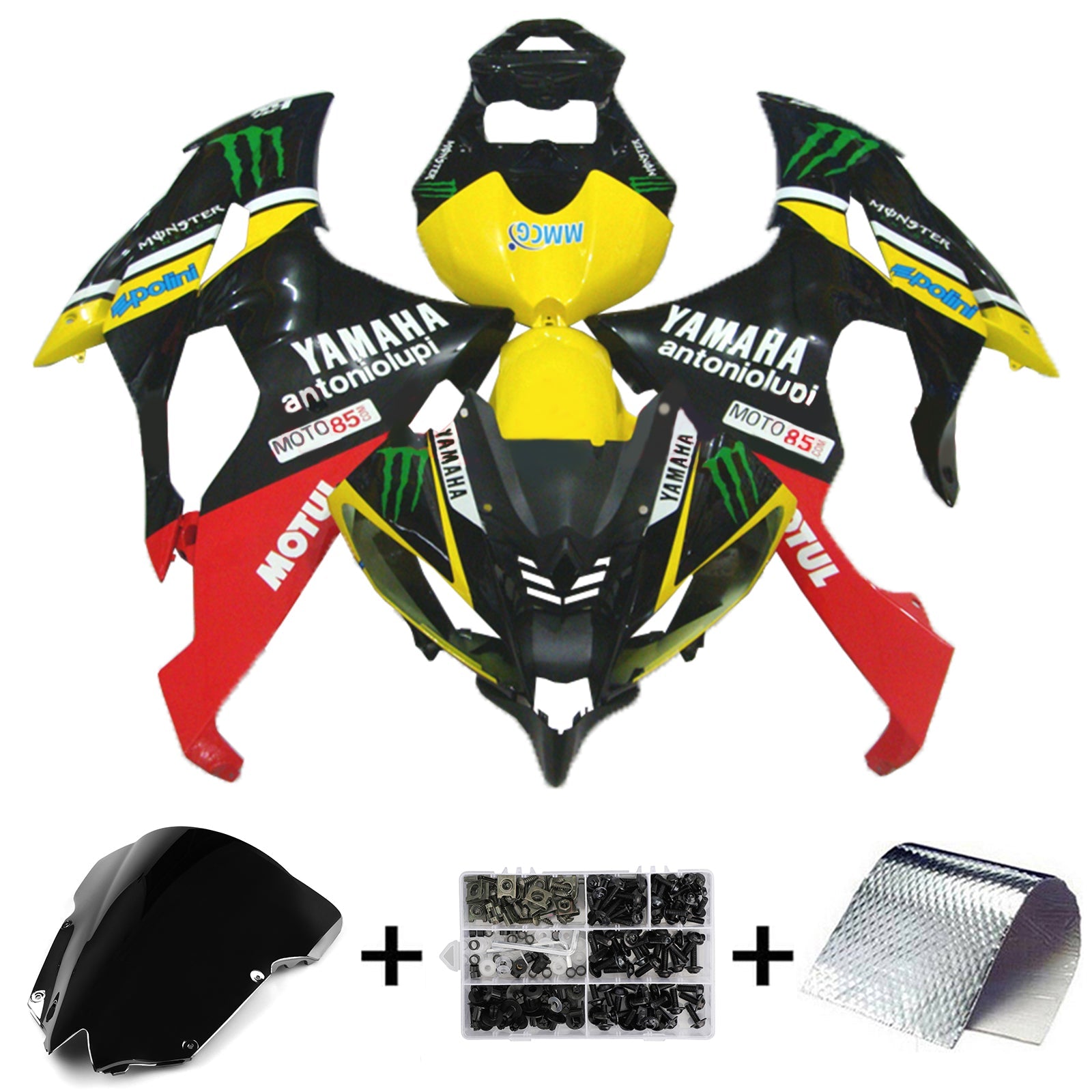 2008-2016 Yamaha YZF 600 R6 Kit de carenado Carrocería Plástico ABS