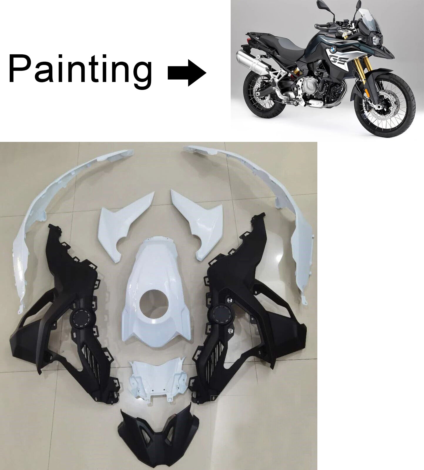 2018-2020 BMW F750GS F850GS Kit de carénage d'injection Amotopart Carrosserie # 106